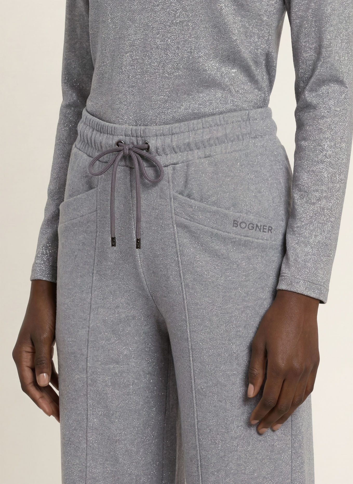 BOGNER Joggingbroek TOTO-4 met glittergaren: GRIJS