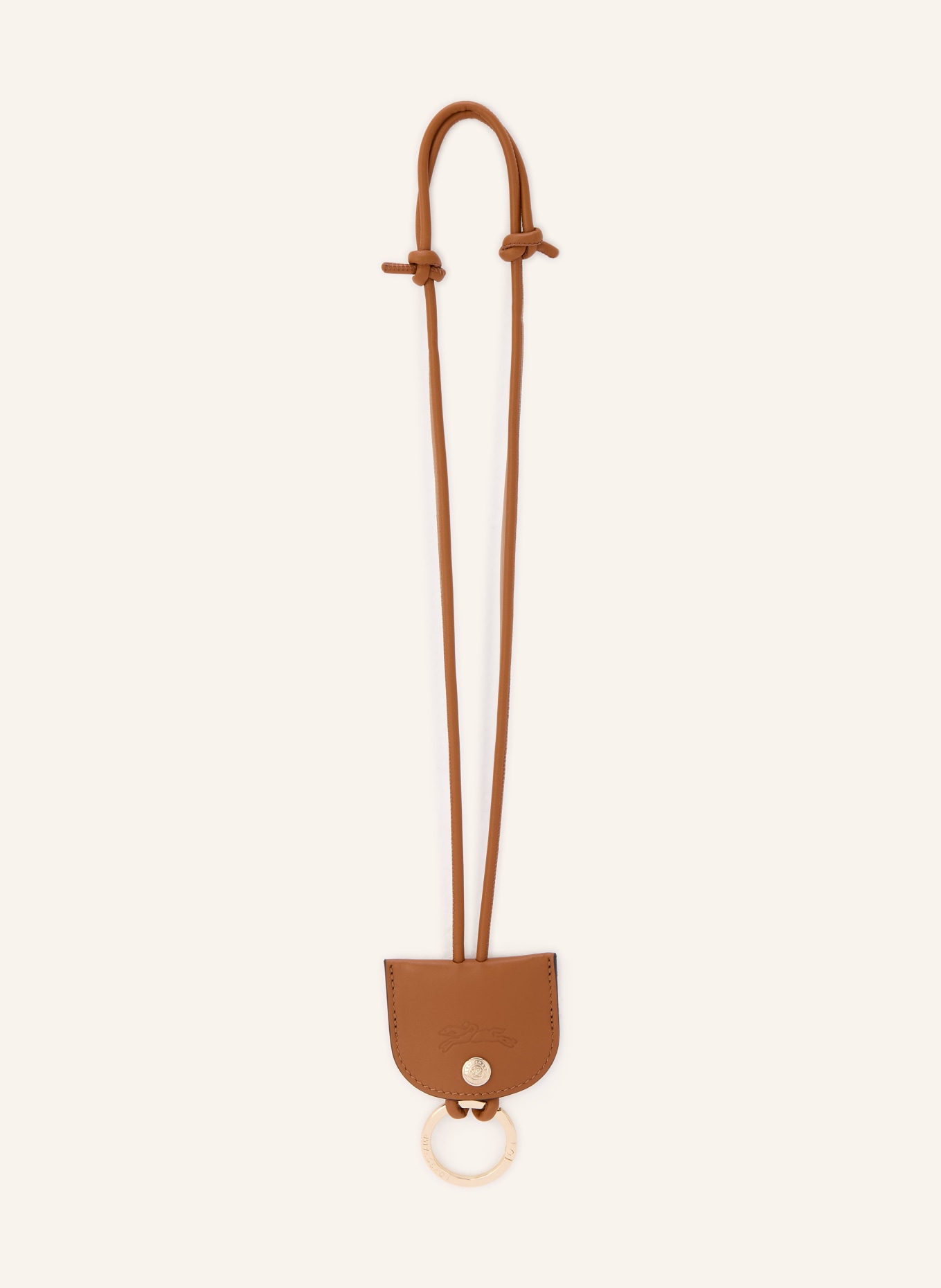 LONGCHAMP Schlüsselanhänger LE PLIAGE XTRA: HELLBRAUN / GOLD