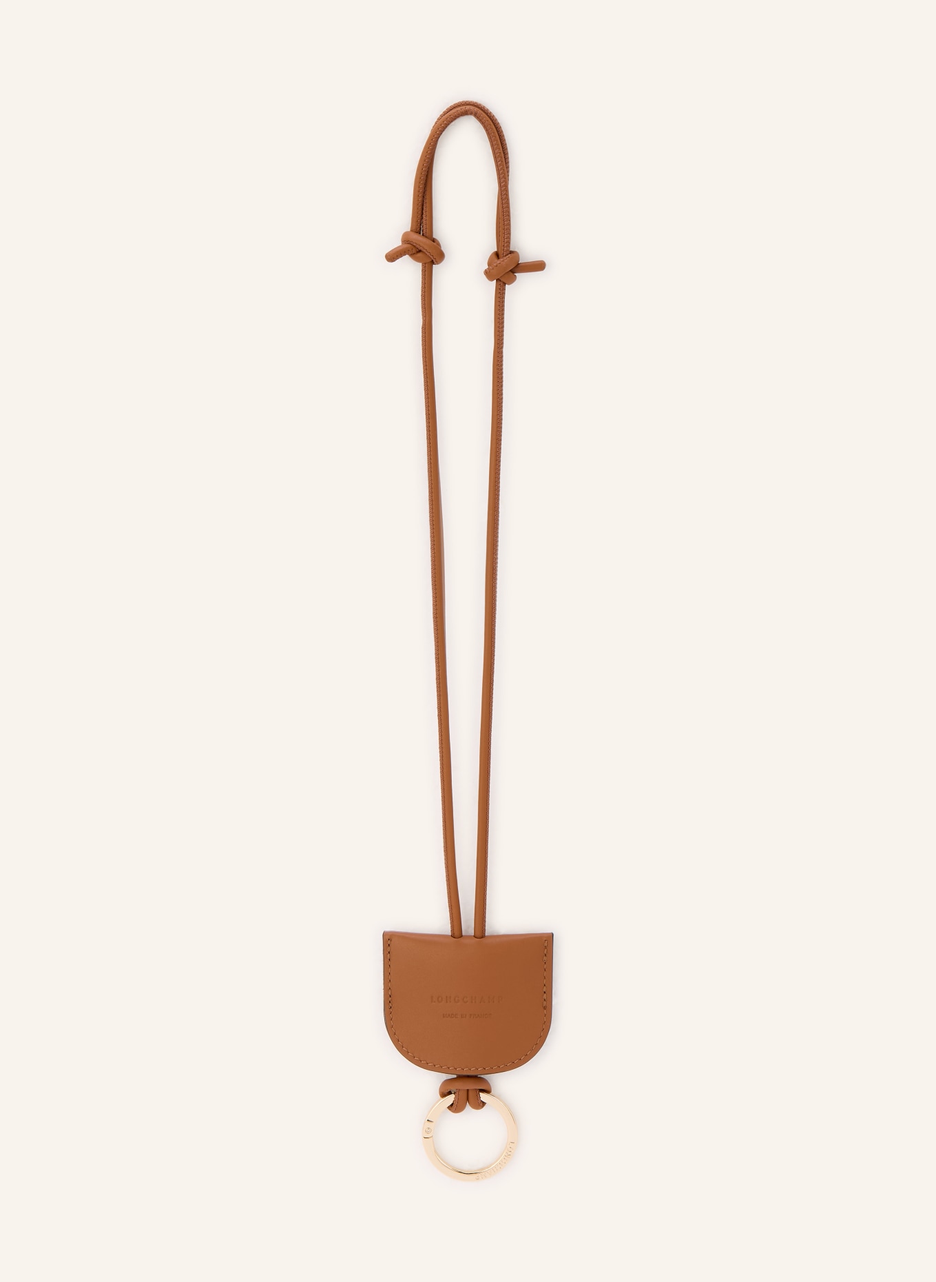 LONGCHAMP Schlüsselanhänger LE PLIAGE XTRA: HELLBRAUN / GOLD
