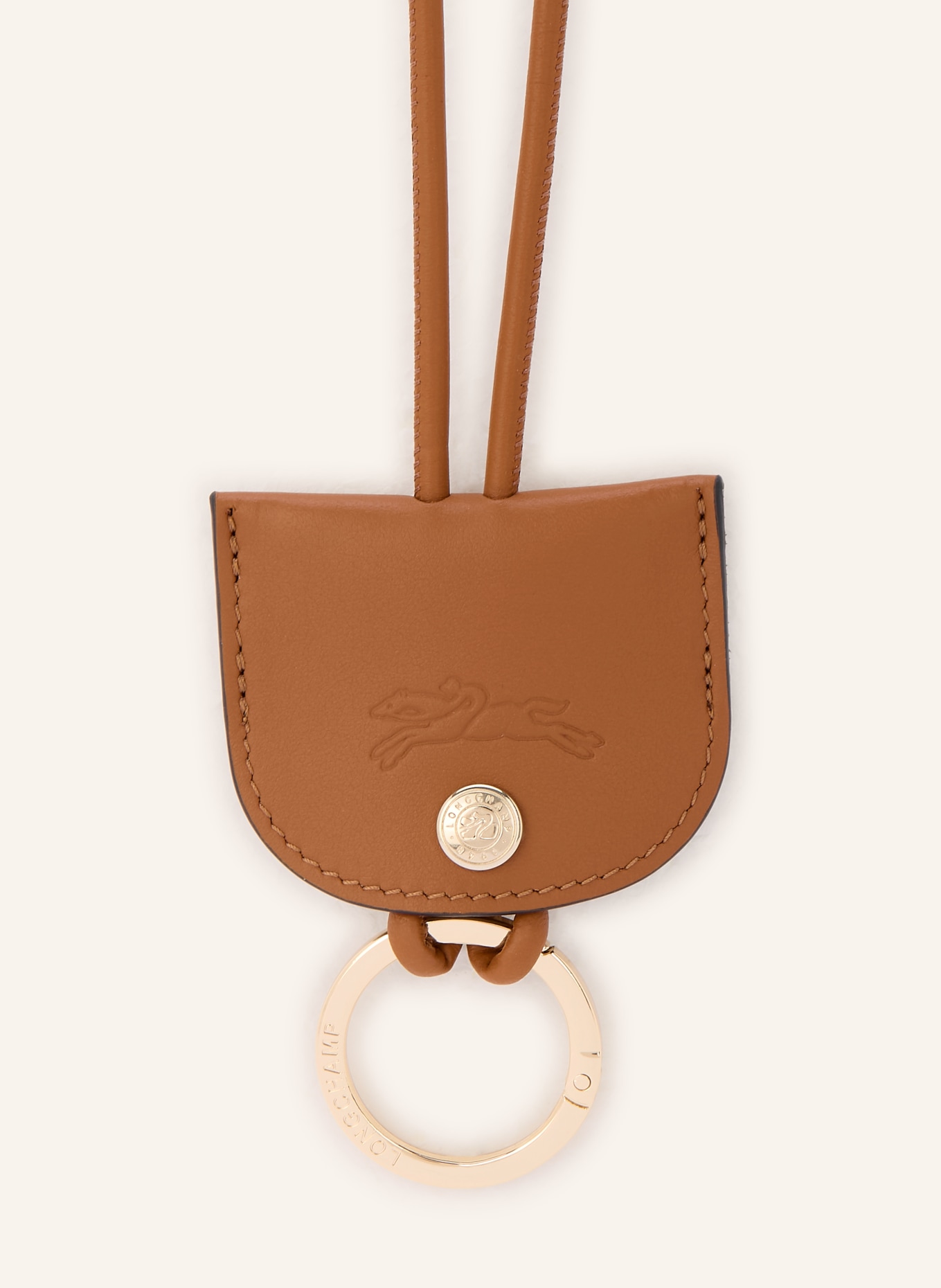 LONGCHAMP Schlüsselanhänger LE PLIAGE XTRA: HELLBRAUN / GOLD
