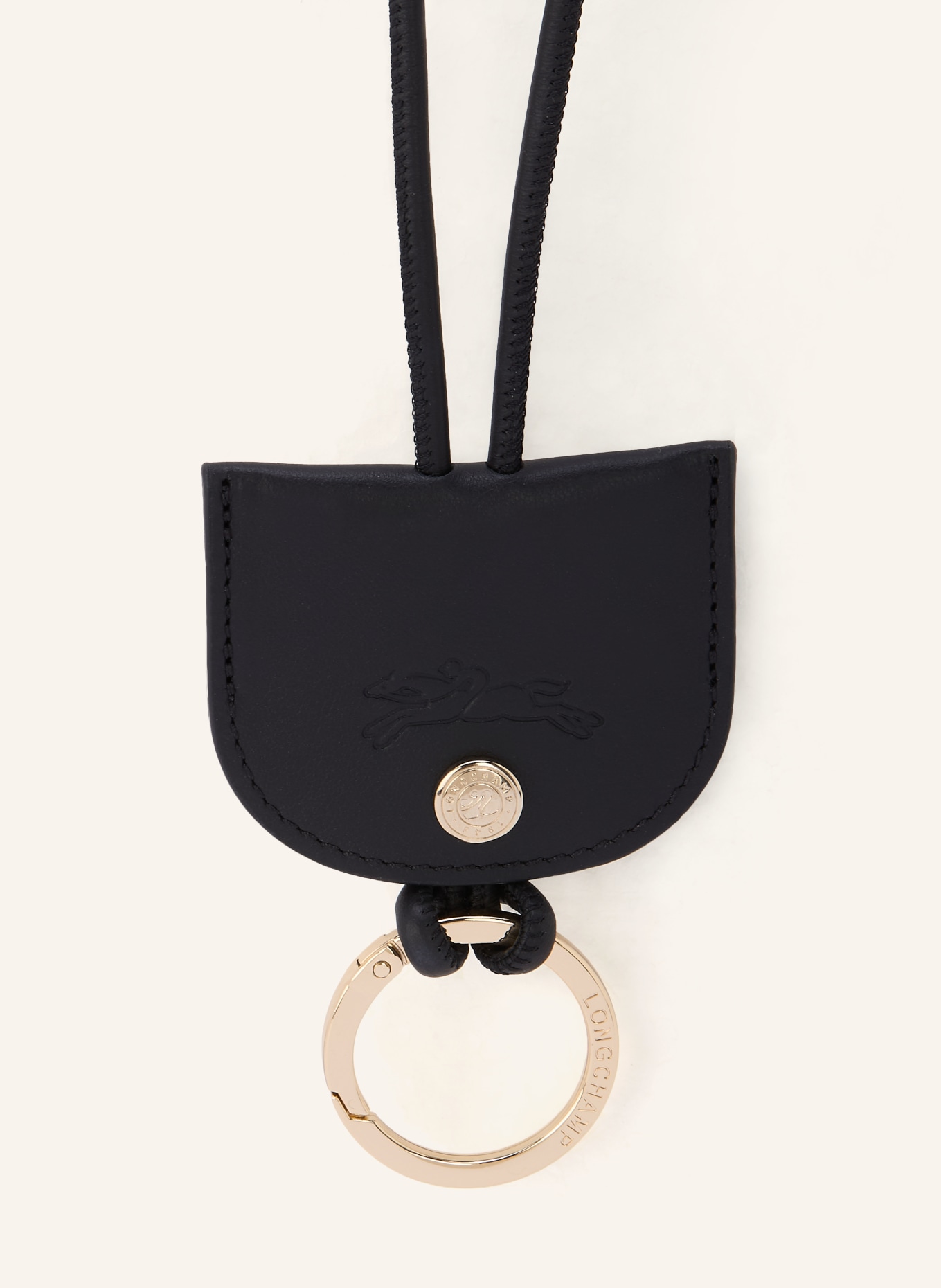 LONGCHAMP Schlüsselanhänger LE PLIAGE XTRA: SCHWARZ / GOLD