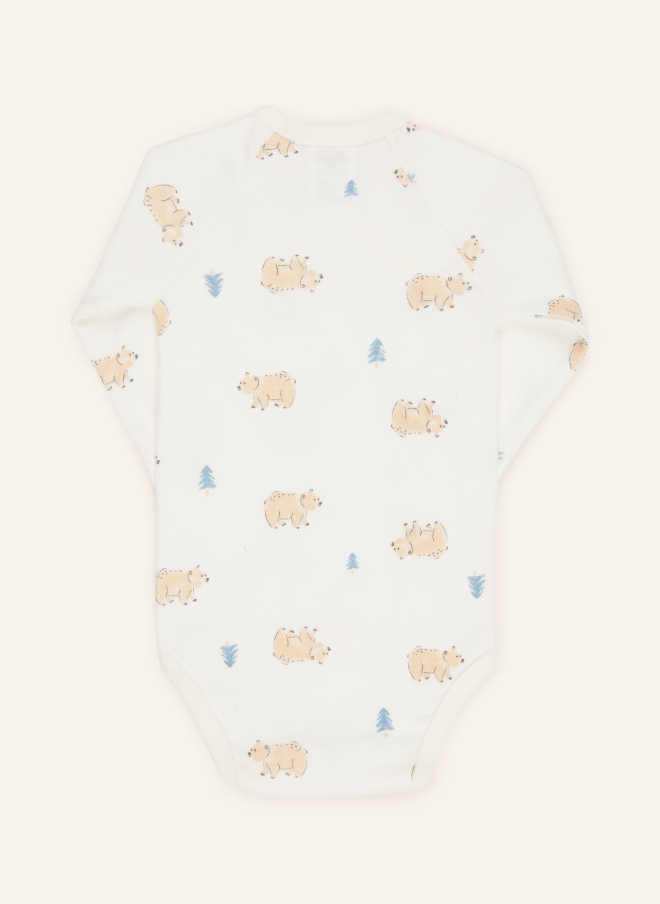 Sanetta Set van 2 wikkelbodys: WIT / BEIGE / BLAUWGRIJS
