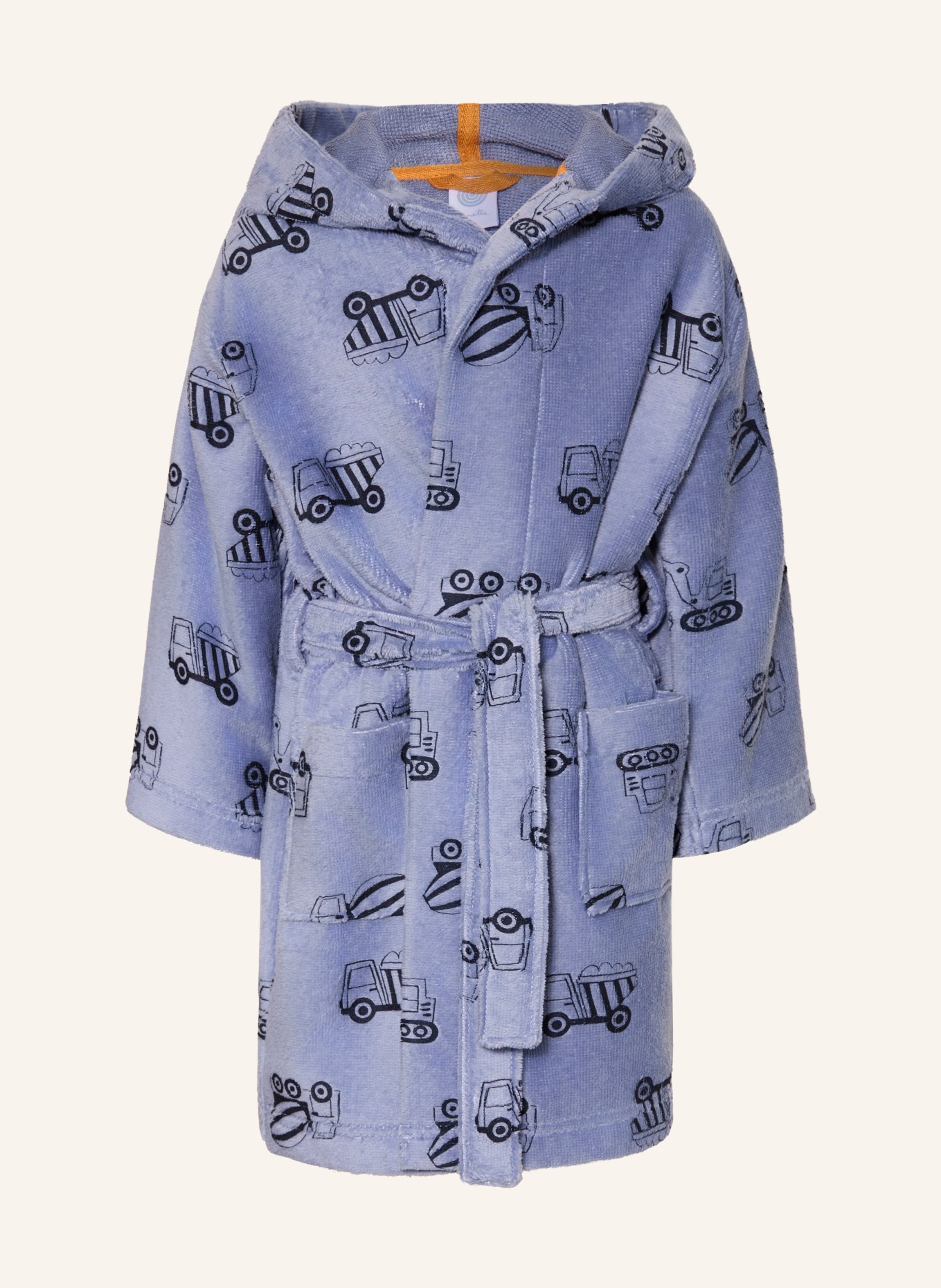 Sanetta Badjas met capuchon: BLAUWGRIJS / DONKERBLAUW