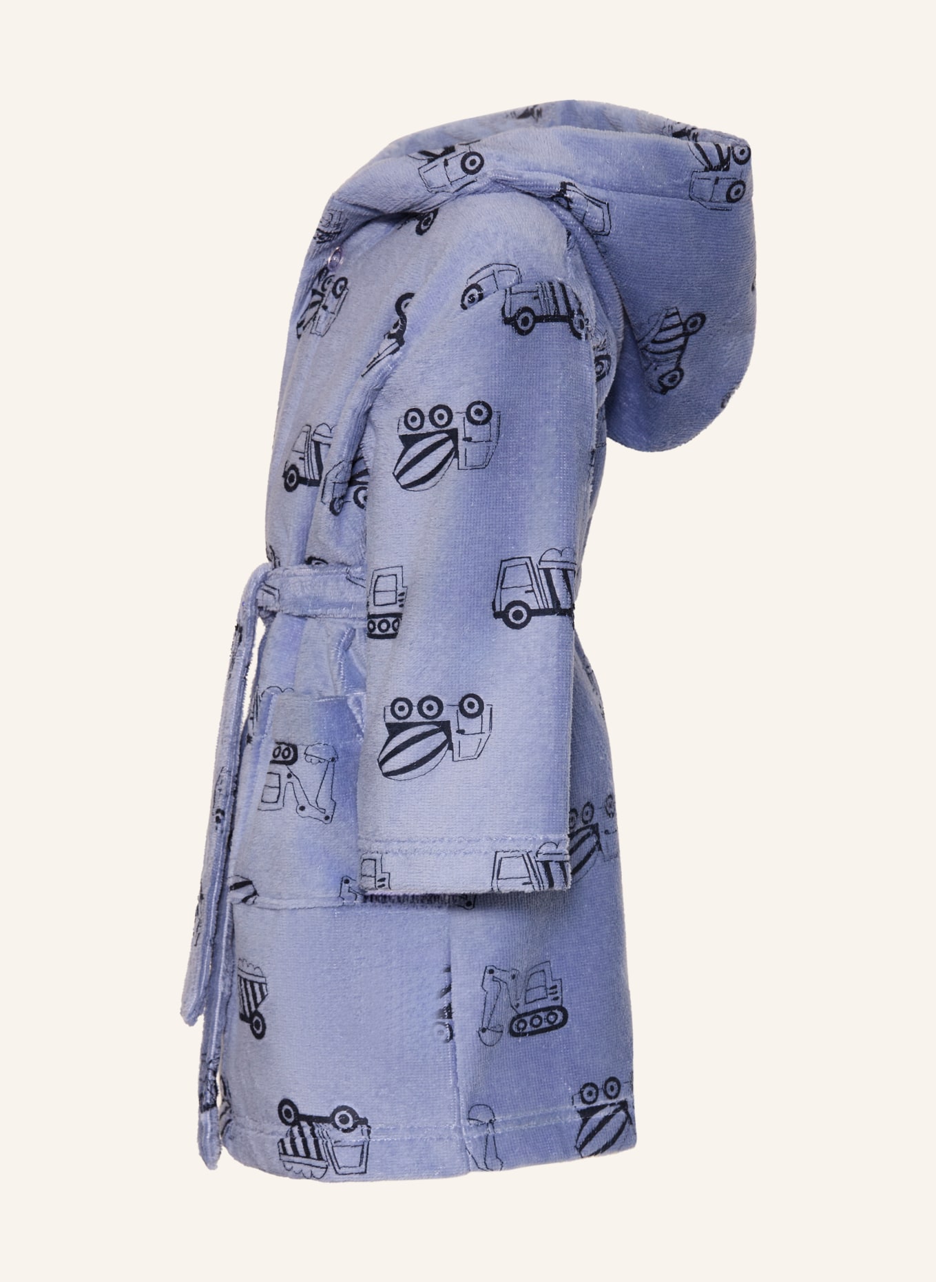 Sanetta Badjas met capuchon: BLAUWGRIJS / DONKERBLAUW