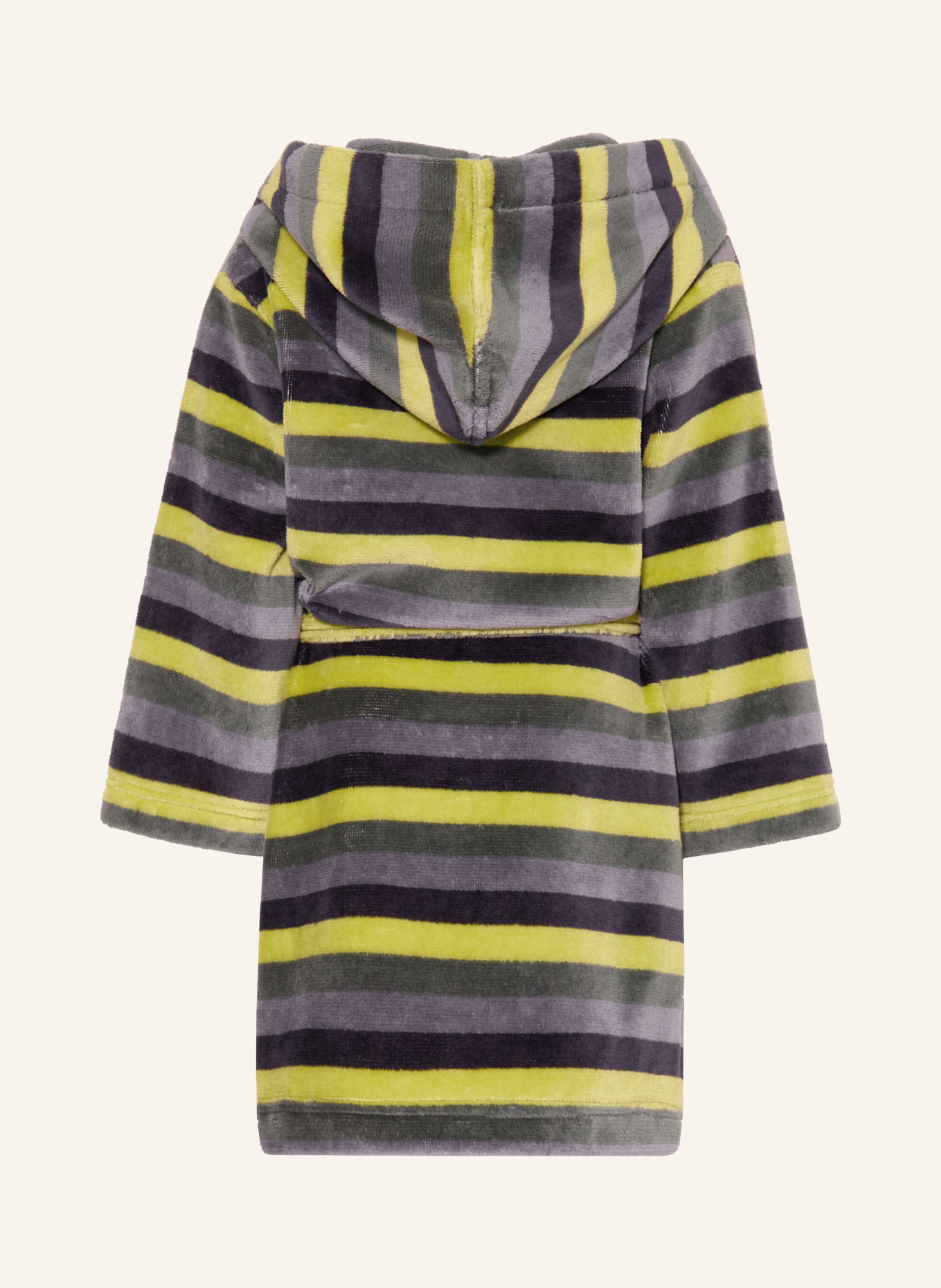 Sanetta Hooded bathrobe: OLIVE / DARK GRAY / GRAY
