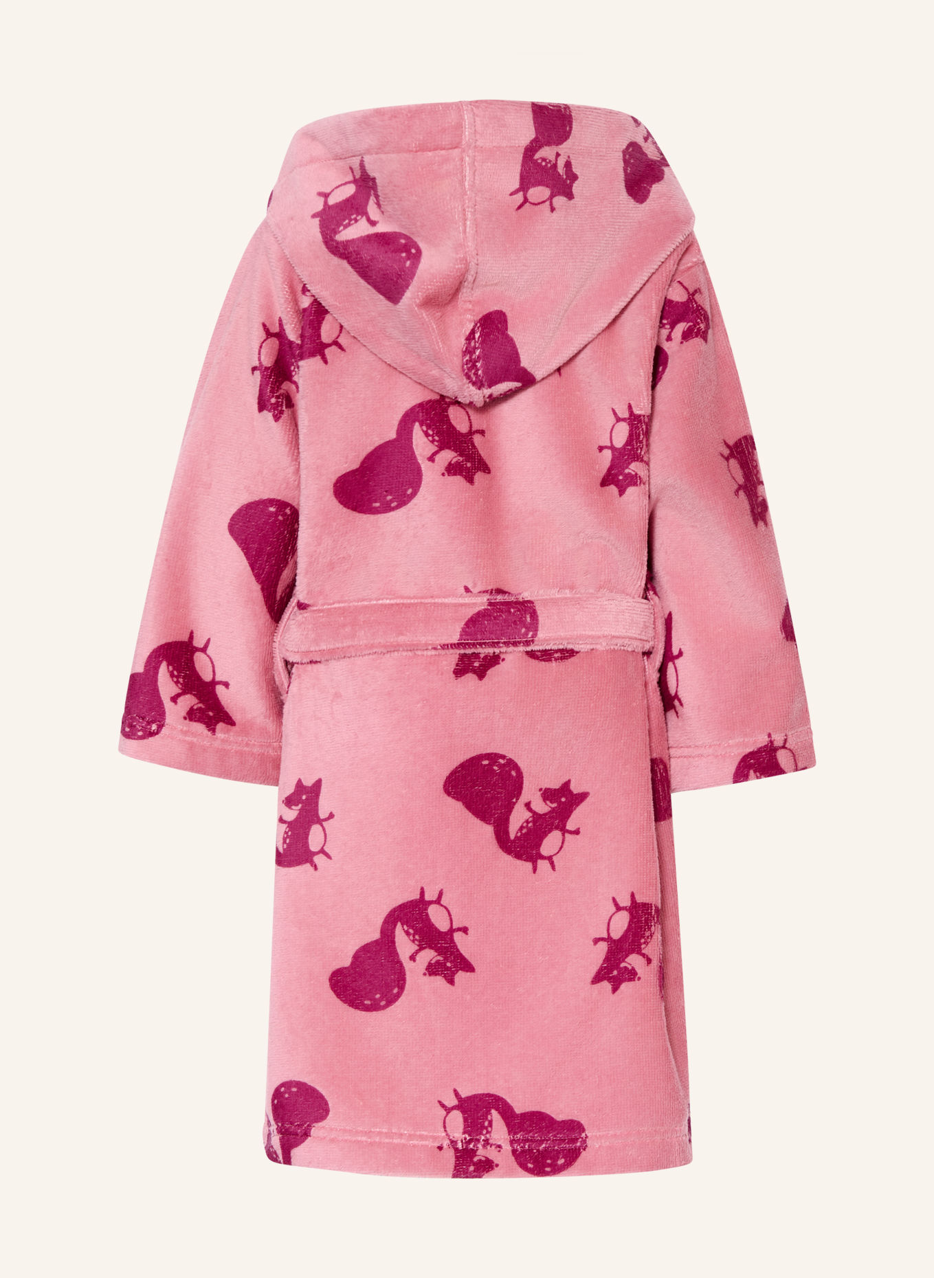 Sanetta Bademantel mit Kapuze: ROSA / FUCHSIA