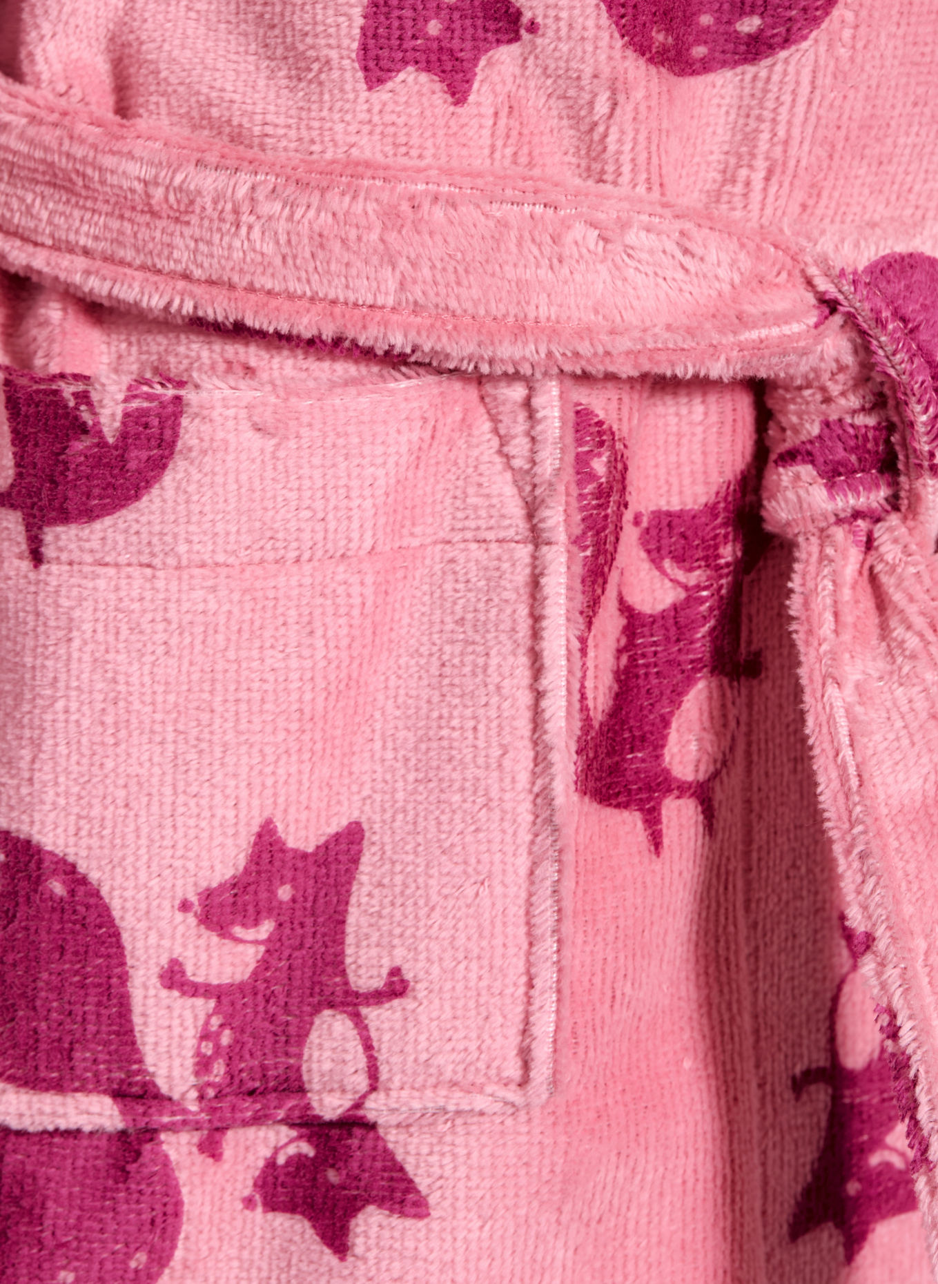 Sanetta Bademantel mit Kapuze: ROSA / FUCHSIA