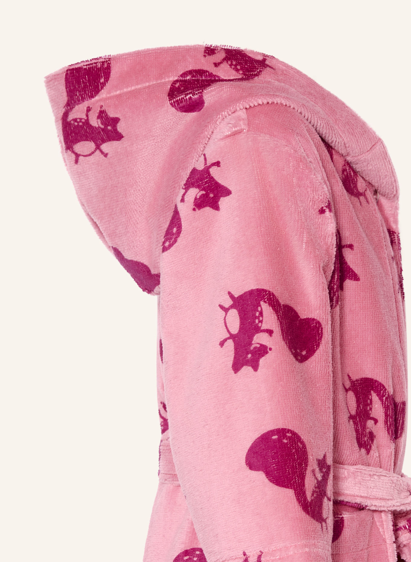 Sanetta Bademantel mit Kapuze: ROSA / FUCHSIA
