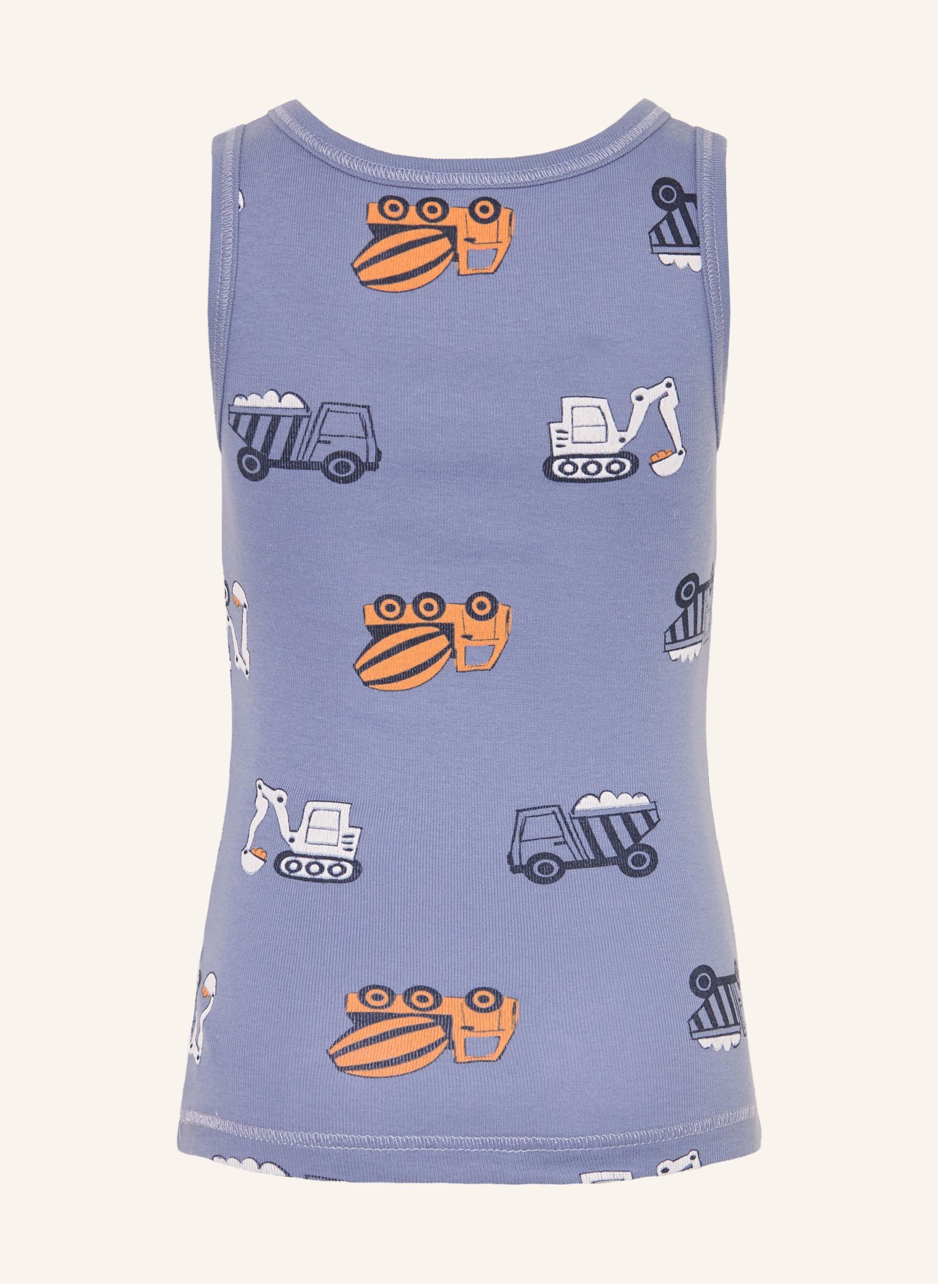 Sanetta Set van 2 onderhemden: BLAUWGRIJS / ORANJE / WIT