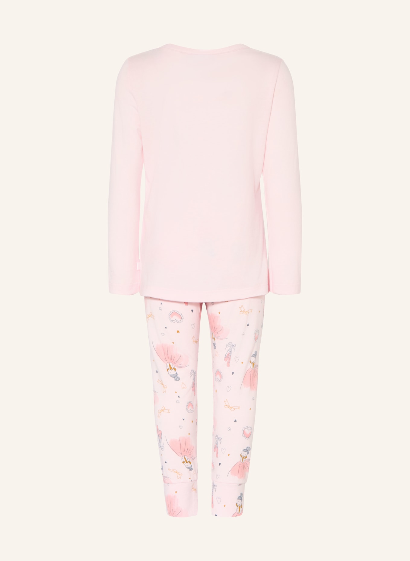 Sanetta Pajamas: LIGHT PINK / DARK GRAY / DARK YELLOW