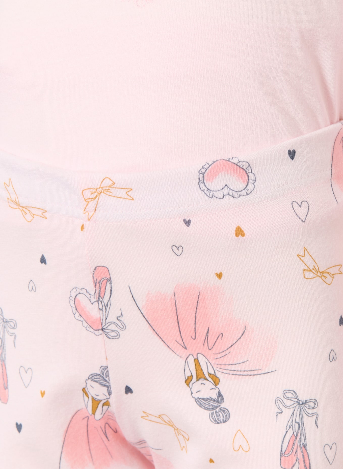 Sanetta Pajamas: LIGHT PINK / DARK GRAY / DARK YELLOW