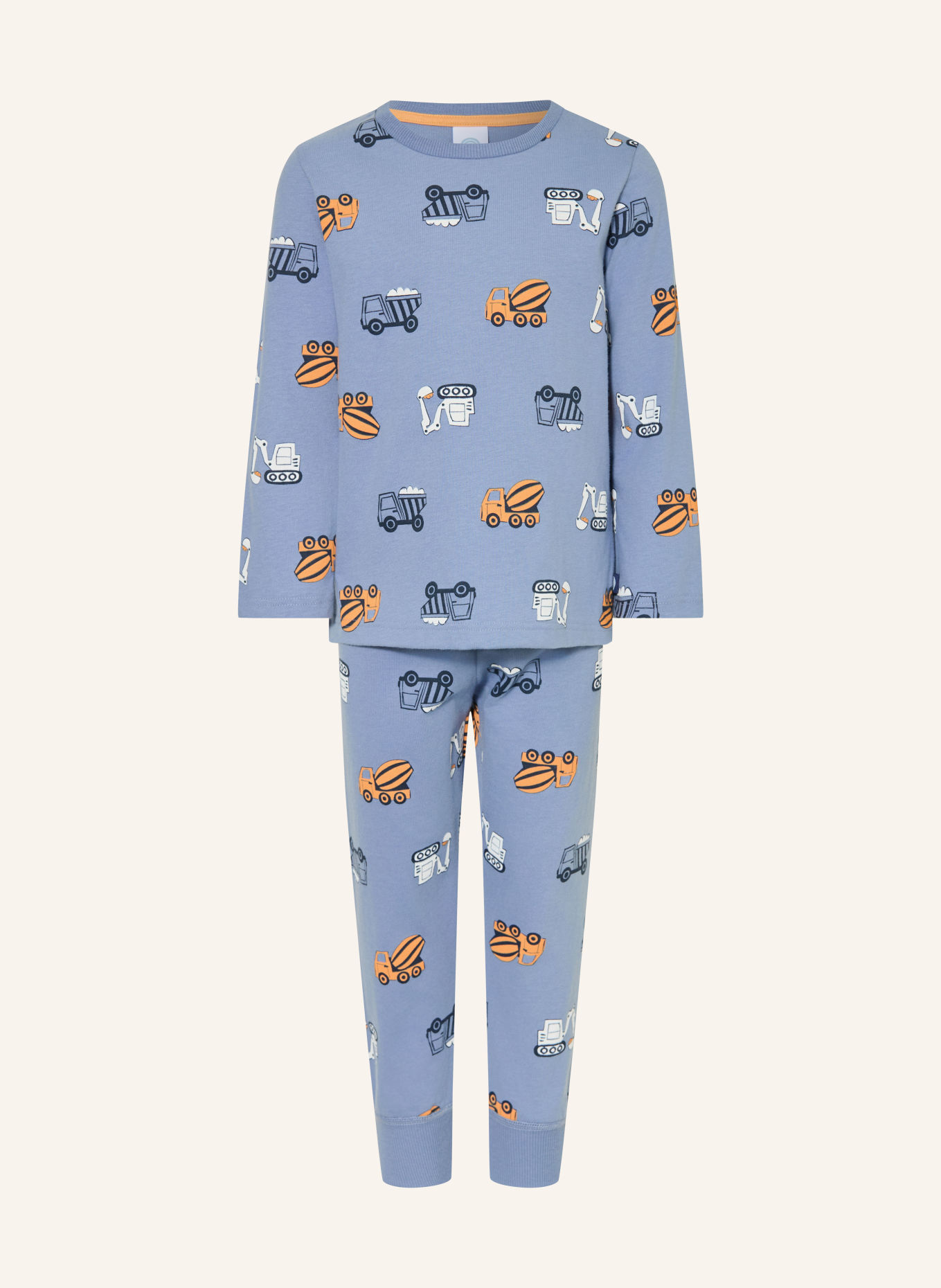 Sanetta Pyjama: BLEU GRIS / ORANGE / BLANC