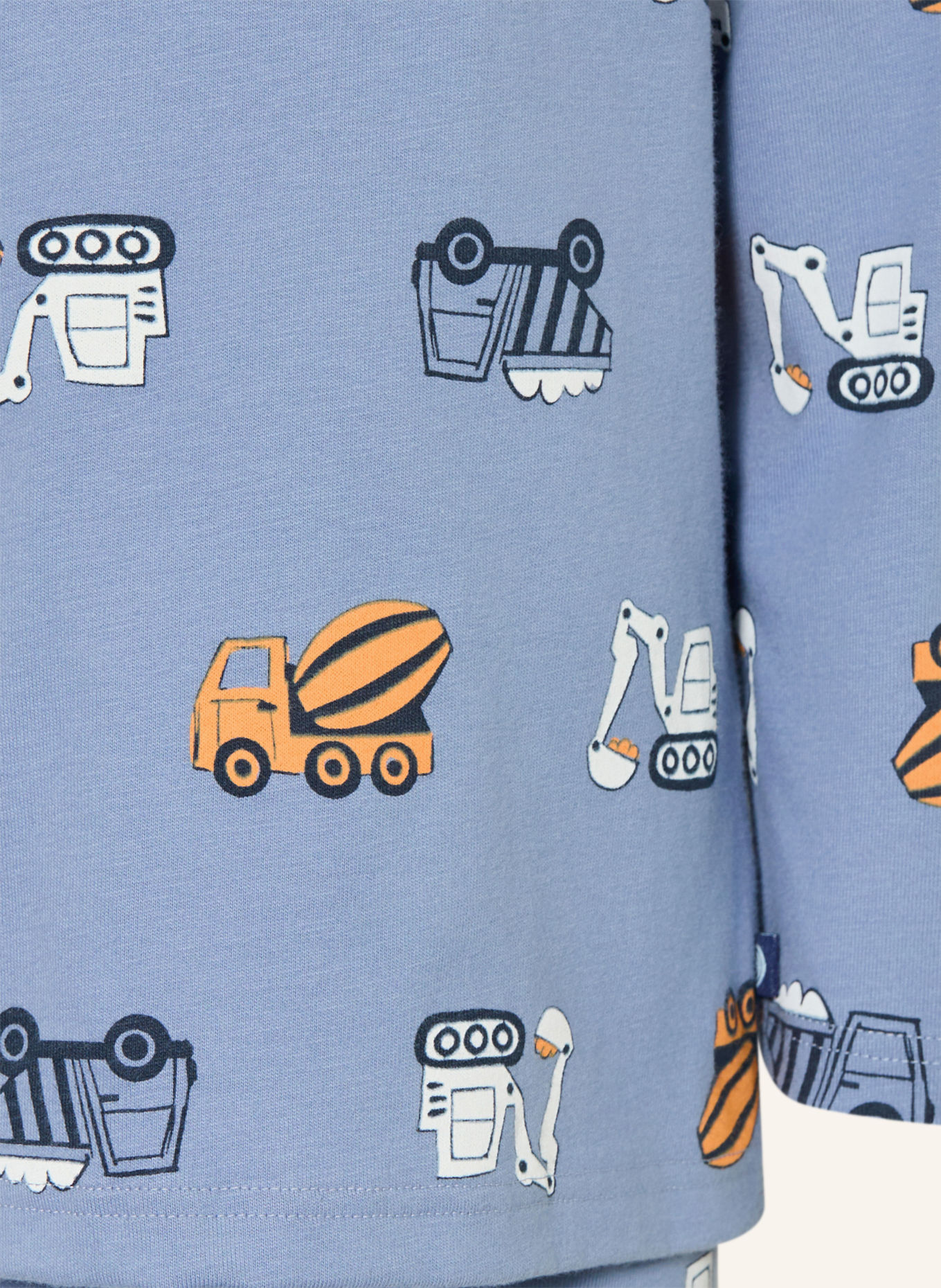 Sanetta Pyjama: BLEU GRIS / ORANGE / BLANC