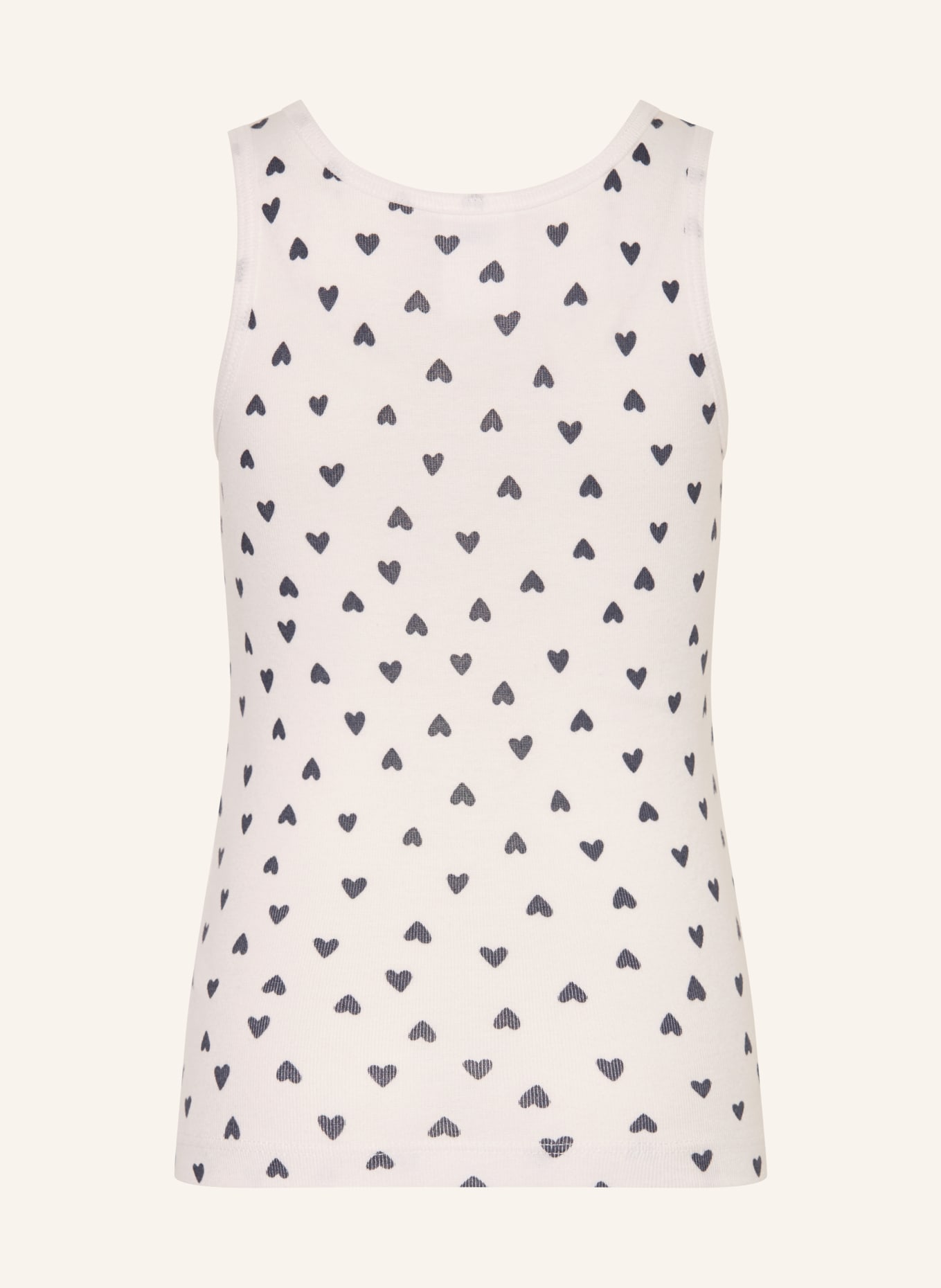 Sanetta Top: WIT / DONKERBLAUW