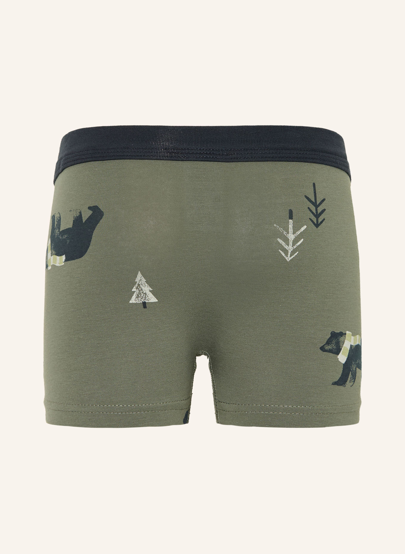 Sanetta Set van 2 boxershorts: OLIJF / LICHTGROEN / DONKERBLAUW