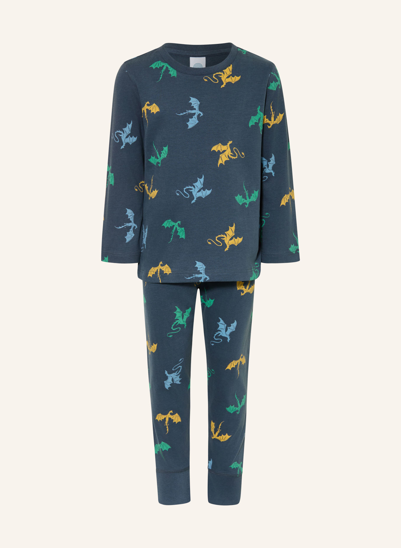 Sanetta Pyjama: DONKERBLAUW / GROEN / LICHTBLAUW