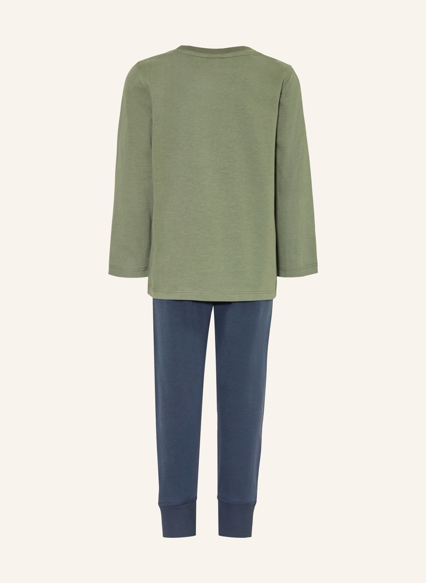 Sanetta Pajamas: OLIVE / DARK BLUE / WHITE
