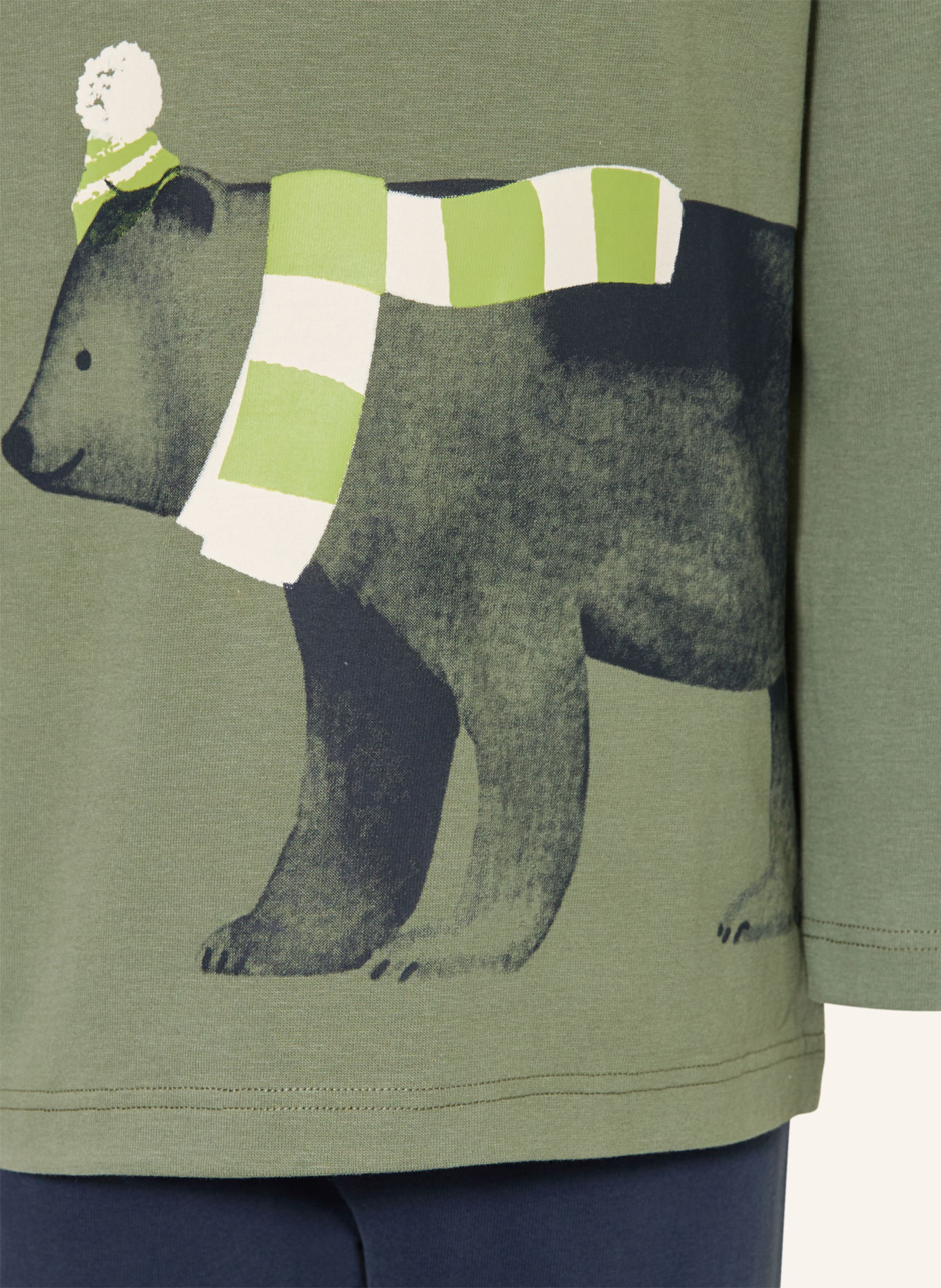 Sanetta Pajamas: OLIVE / DARK BLUE / WHITE
