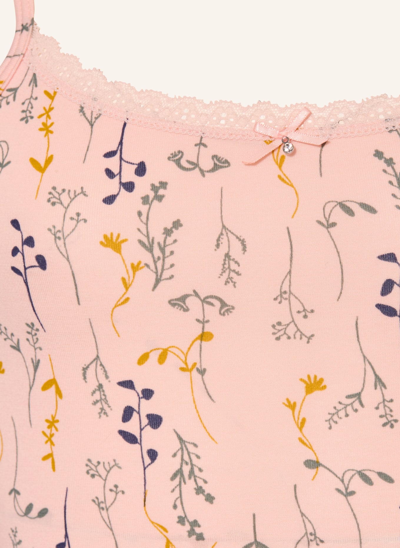 Sanetta Top: ROSE CLAIR / DONKERGEEL / DONKERBLAUW
