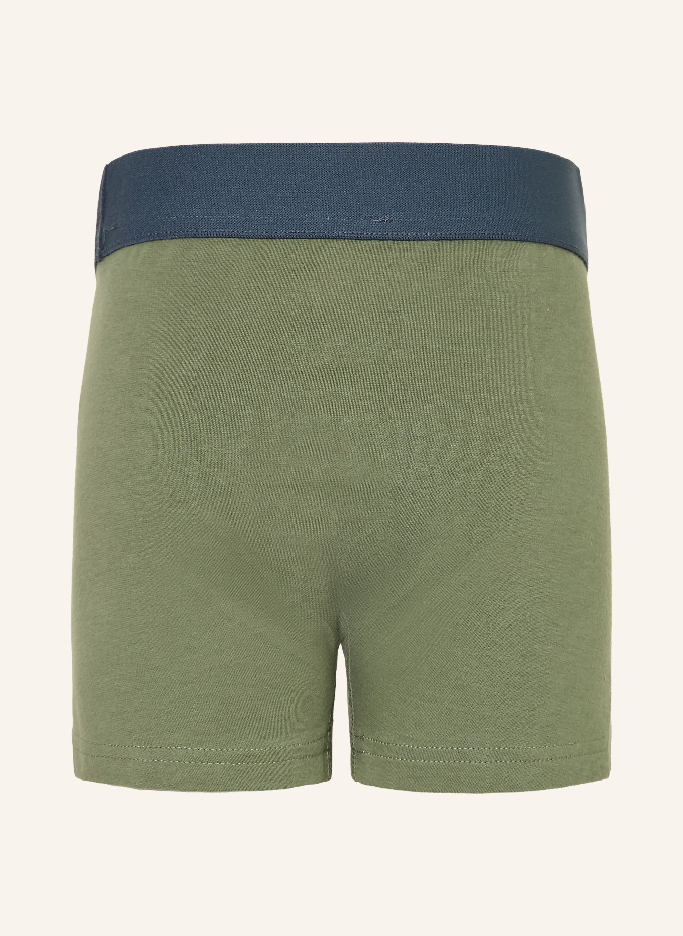 Sanetta 2-pack of boxer shorts: OLIVE / BLUE GRAY