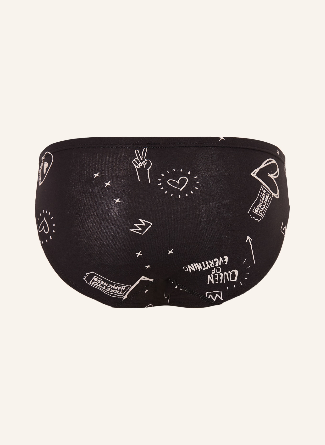 Sanetta 2-pack slips: ZWART / WIT