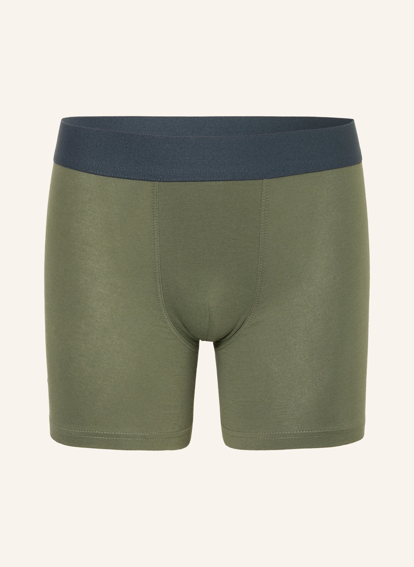 Sanetta Boxershorts: OLIJF / BLAUWGRIJS