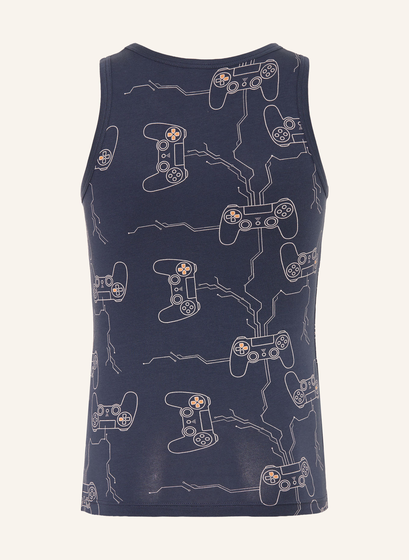 Sanetta Set van 2 onderhemden: DONKERBLAUW / ZALM / WIT