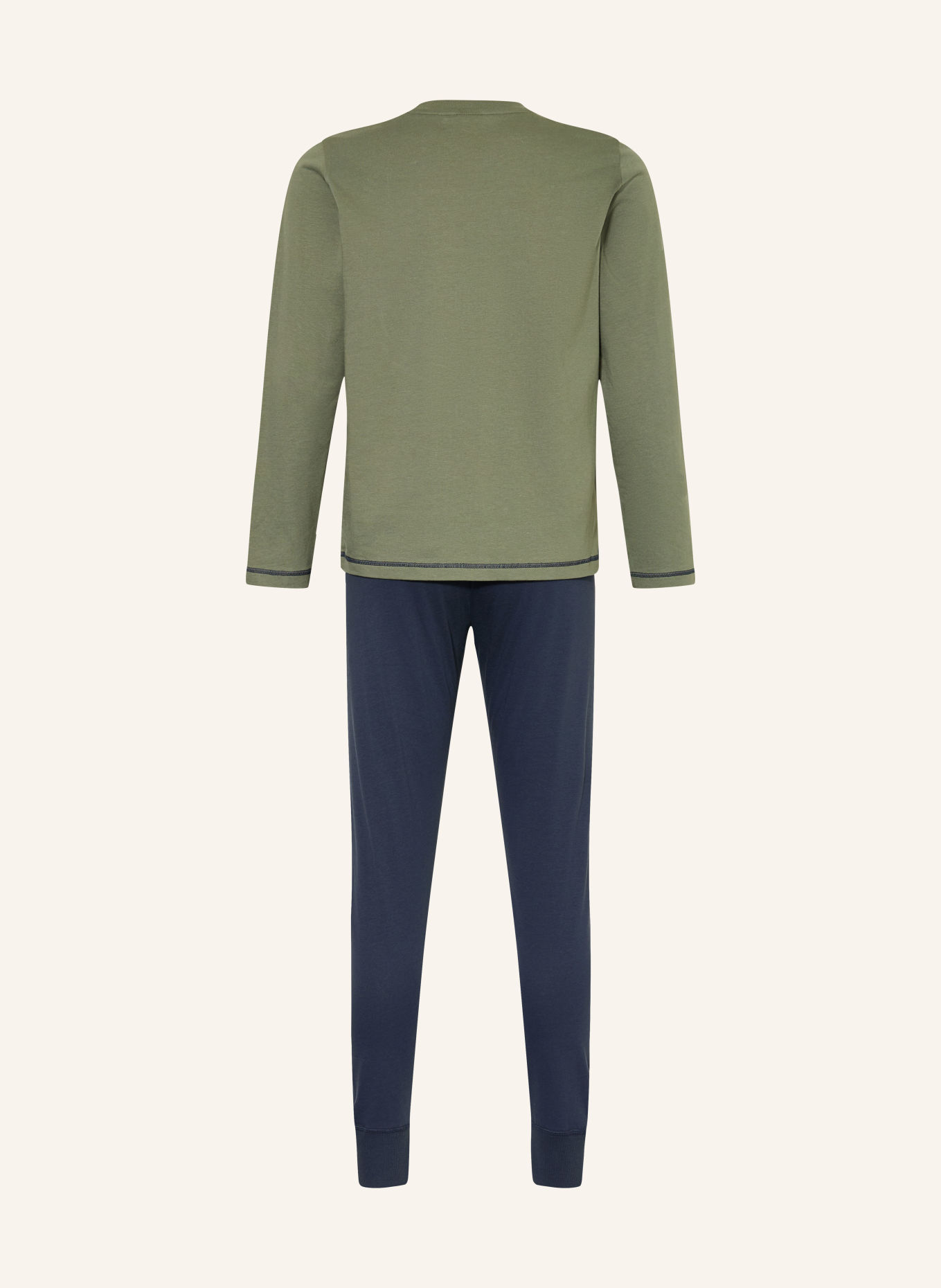 Sanetta Pyjama: OLIJF / GEEL / DONKERBLAUW