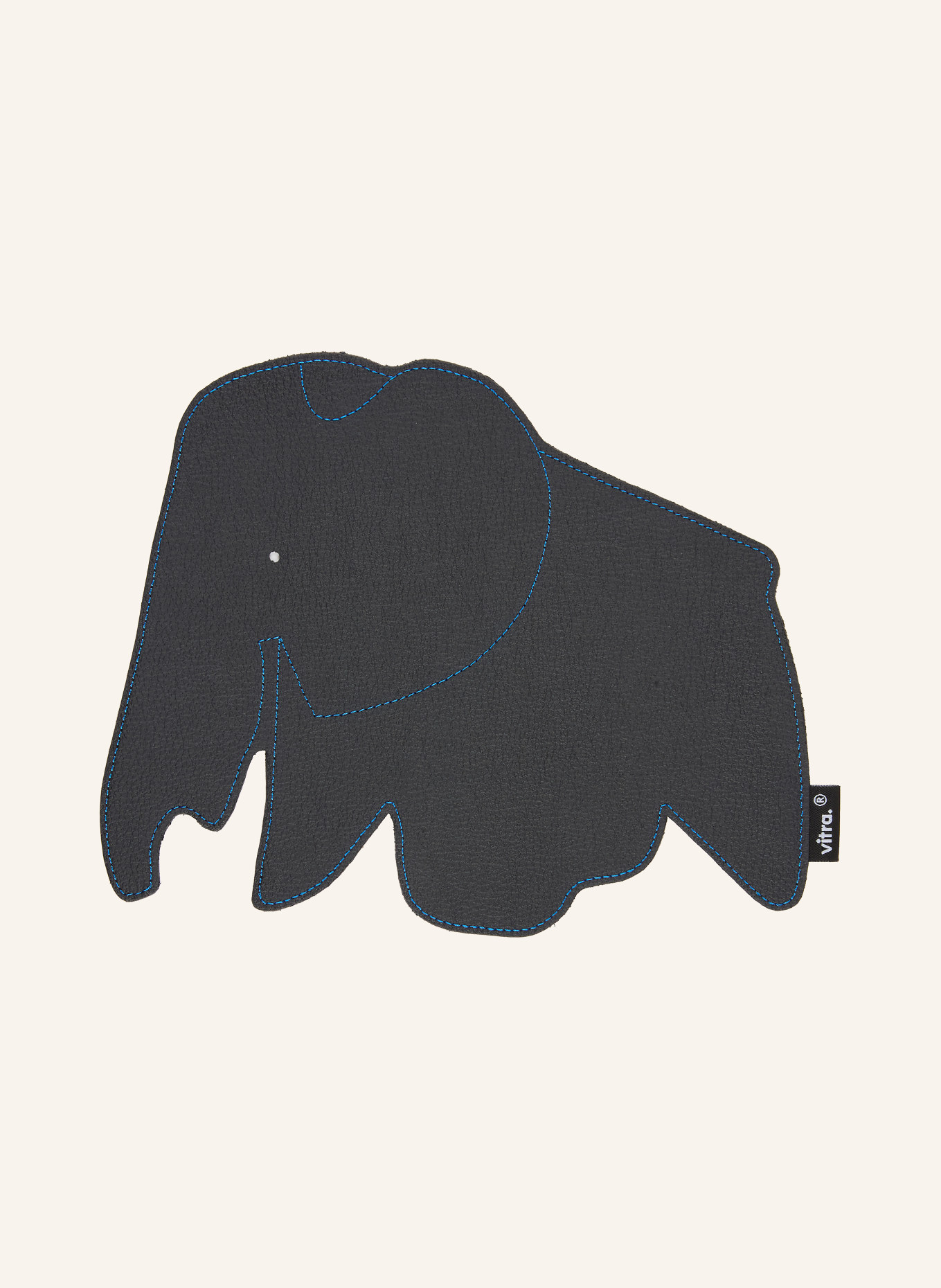 vitra Leren muismat ELEPHANT: DONKERGRIJS / BLAUW