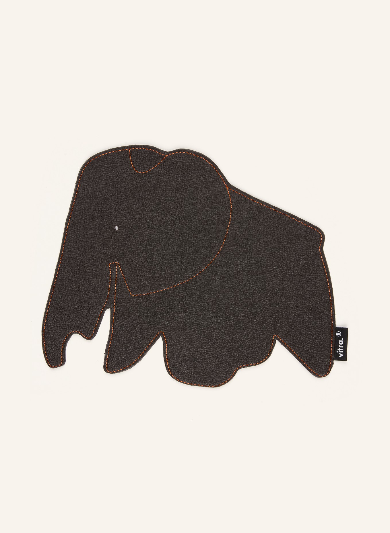 vitra Leren muismat ELEPHANT: MARRON FONCÉ / ORANJE