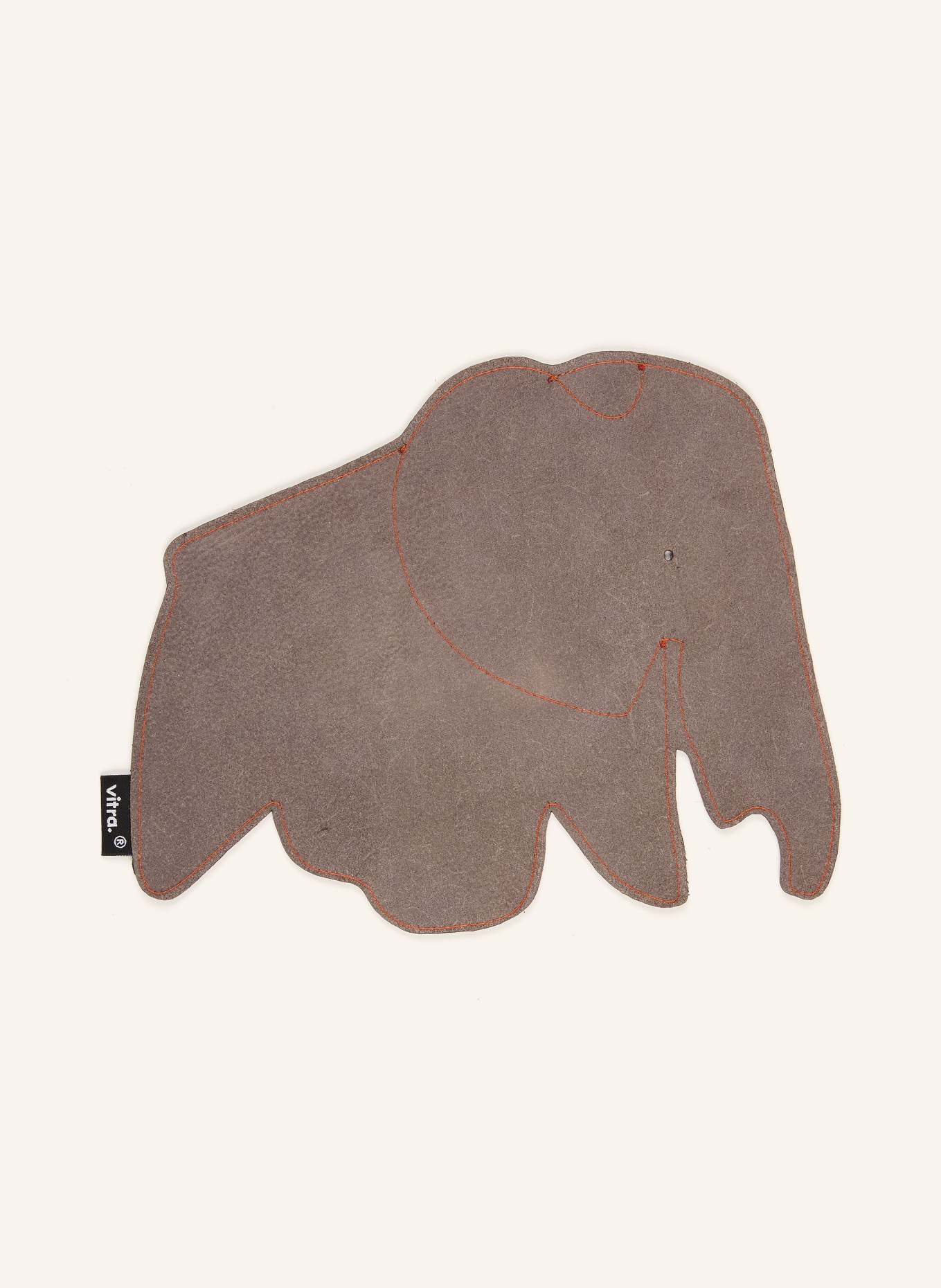 vitra Leren muismat ELEPHANT: MARRON FONCÉ / ORANJE