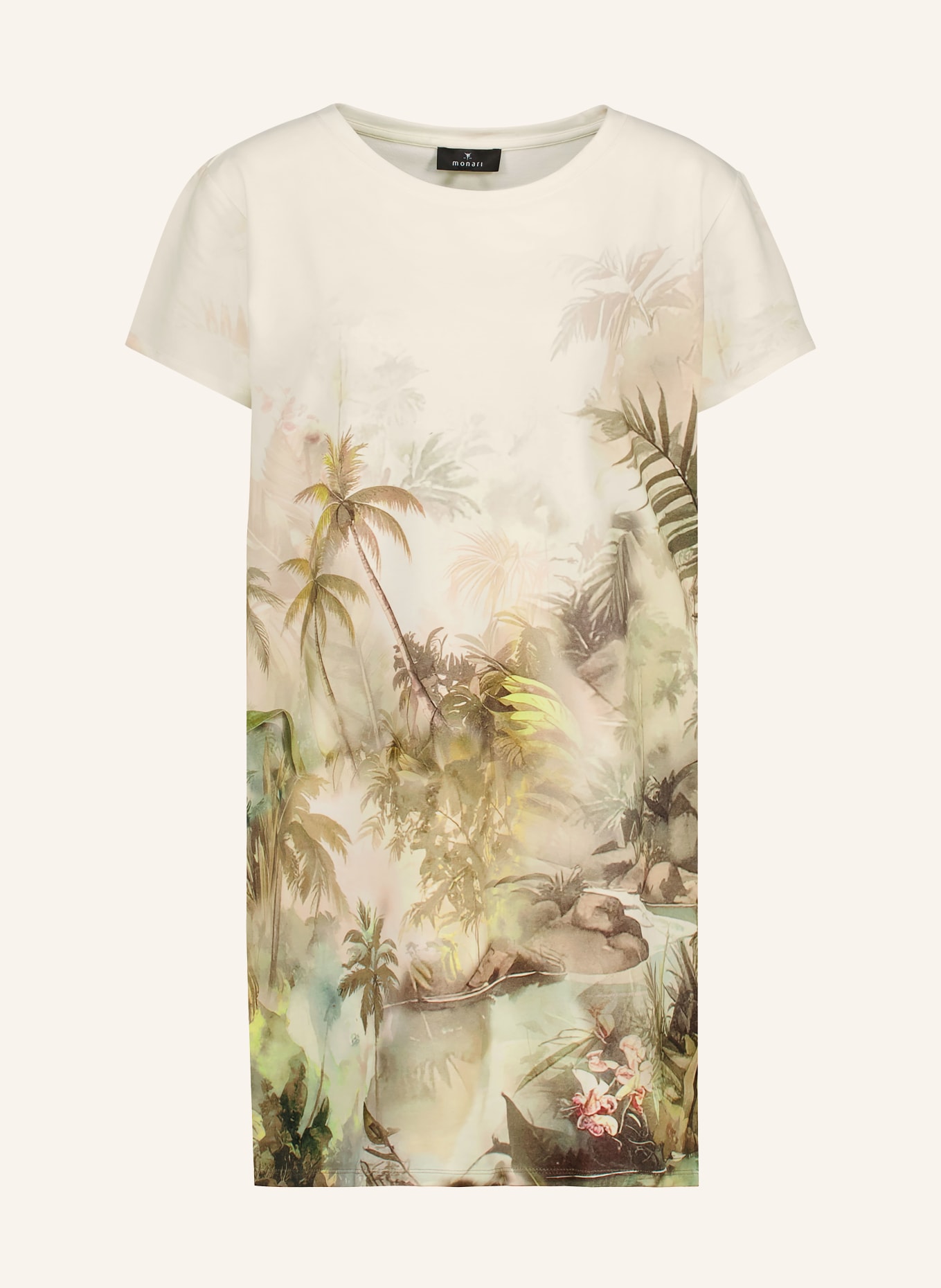 monari Rochie din jersey: CREM / VERDE / ALBASTRU DESCHIS