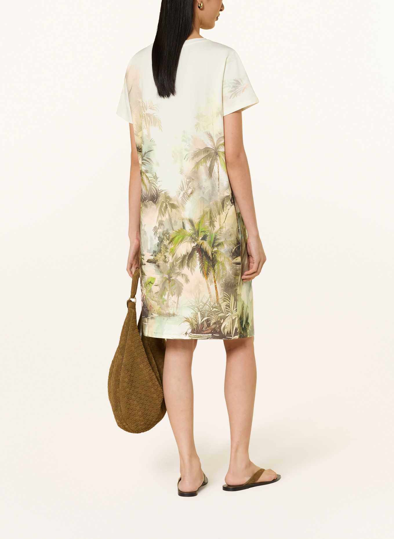 monari Rochie din jersey: CREM / VERDE / ALBASTRU DESCHIS