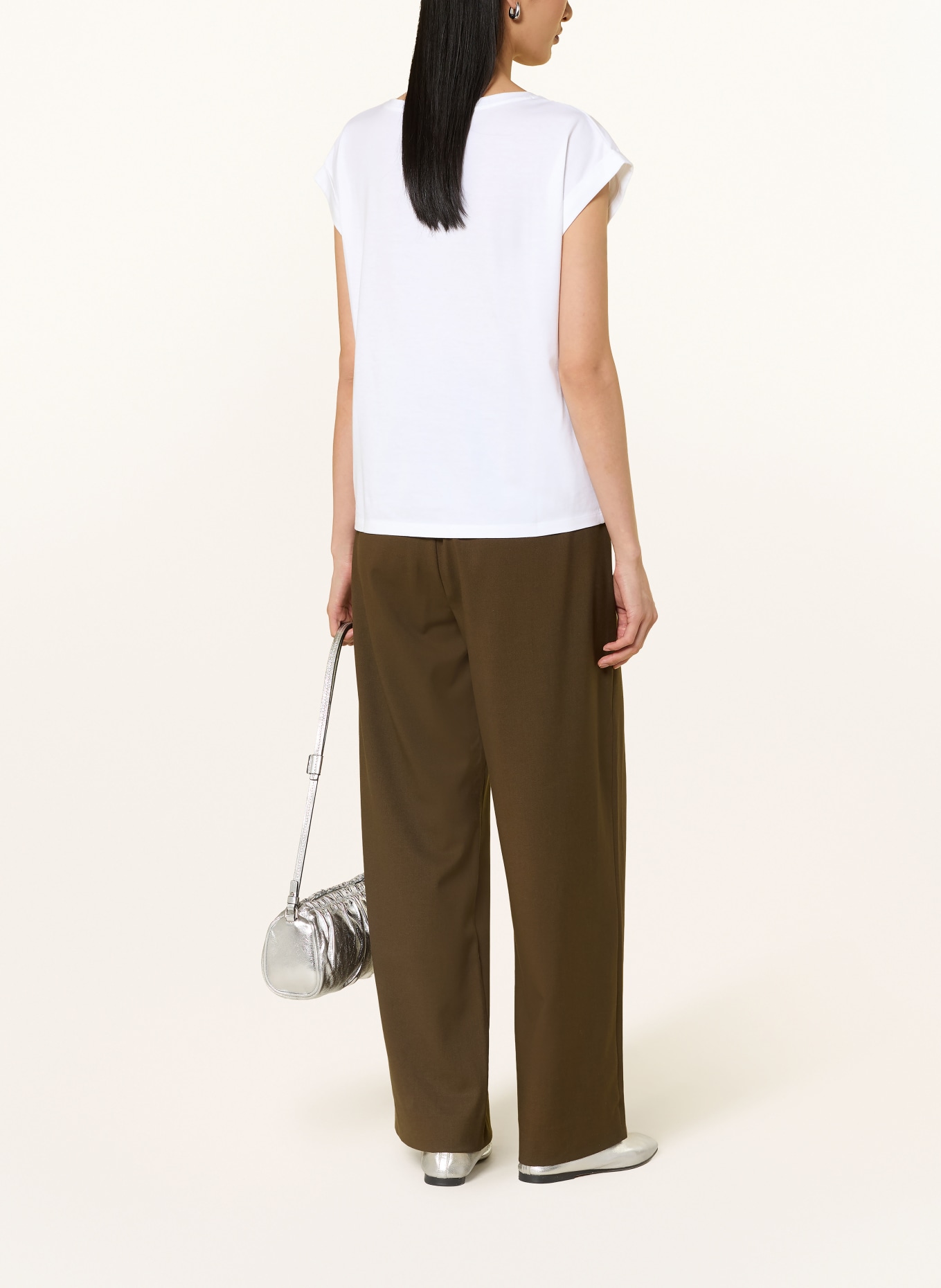 monari T-shirt med strass: VIT / GRÖN