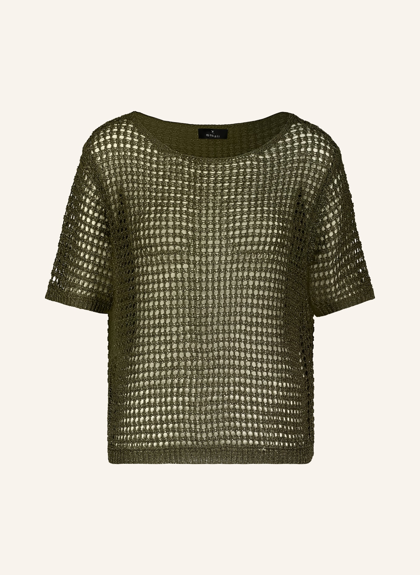 monari Strickshirt mit Glitzergarn: OLIV