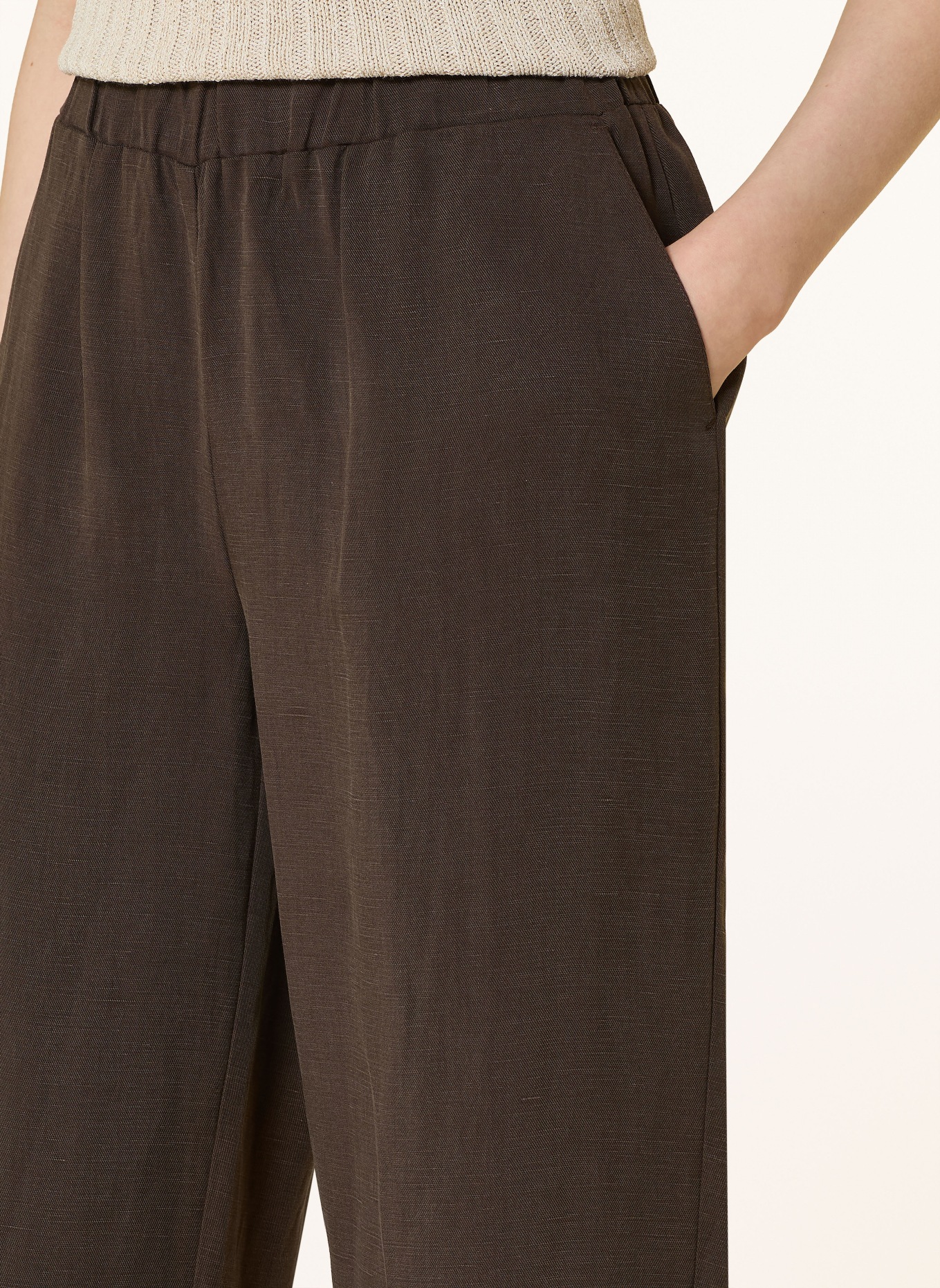 monari Pantalon 7/8: MARRON FONCÉ