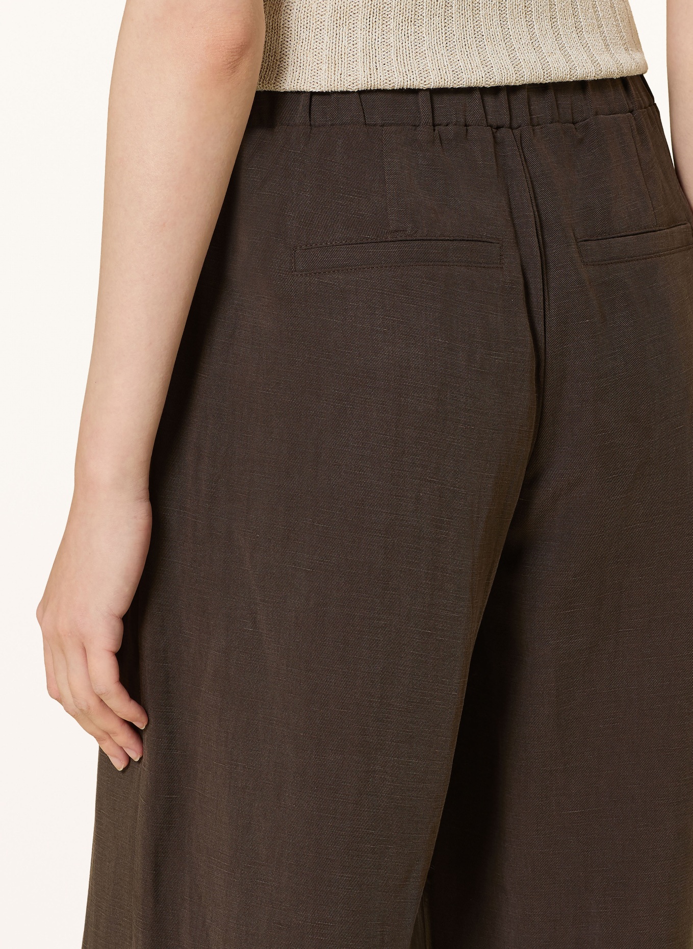 monari Pantalon 7/8: MARRON FONCÉ
