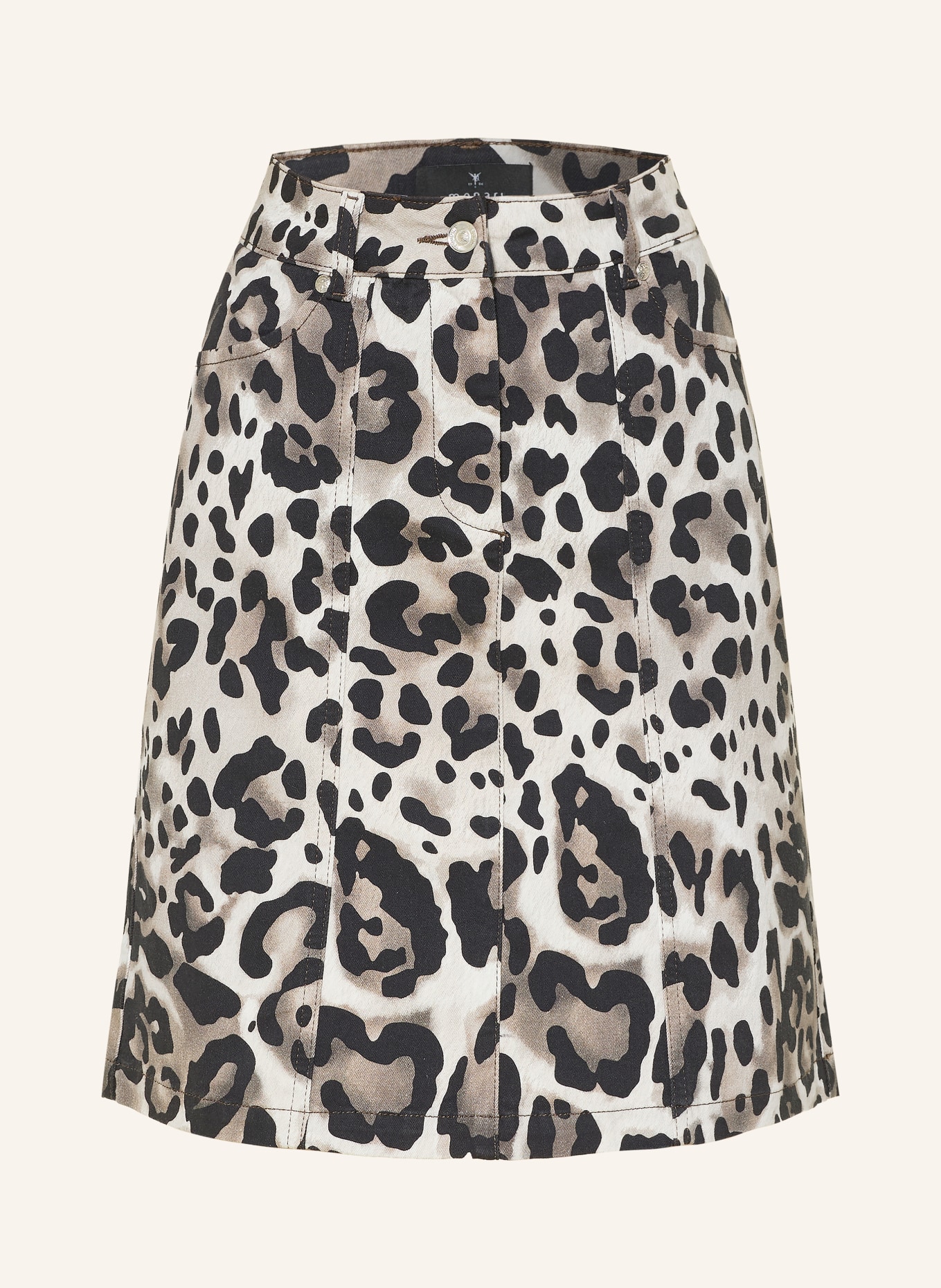 monari Skirt: CREAM / DARK GRAY / BLACK