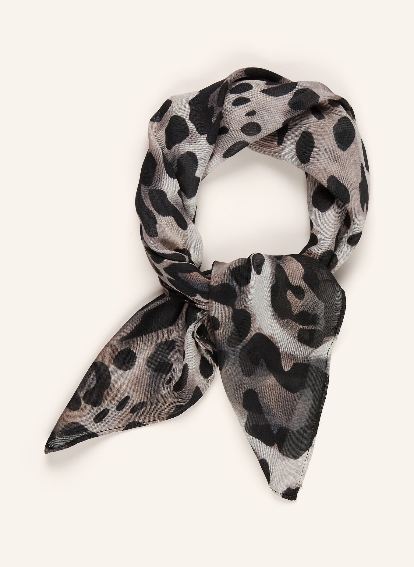 monari Scarf: DARK BROWN / LIGHT GRAY / BLACK
