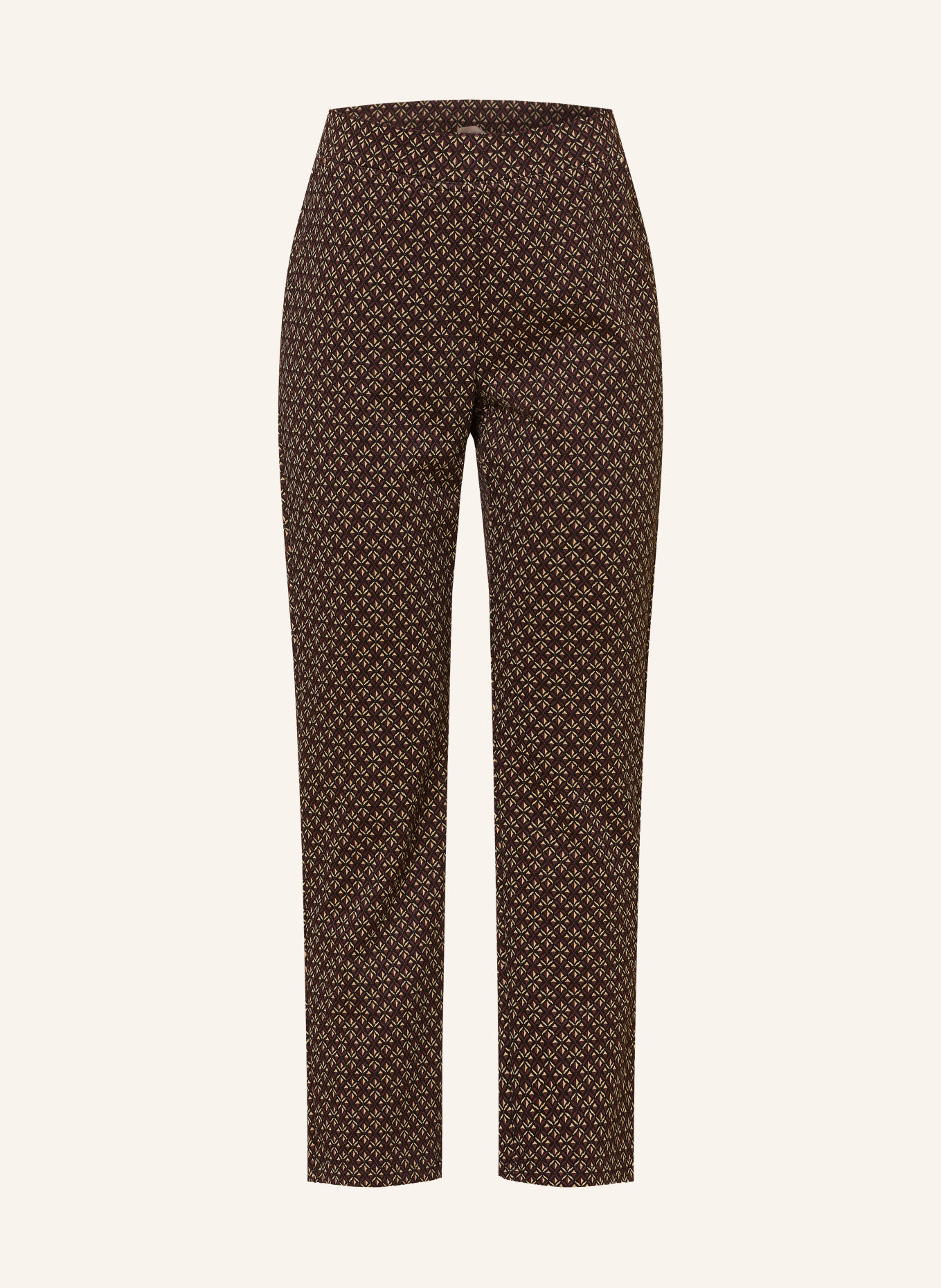 ELENA MIRO Jerseyhose: DUNKELBRAUN / BEIGE / SCHWARZ