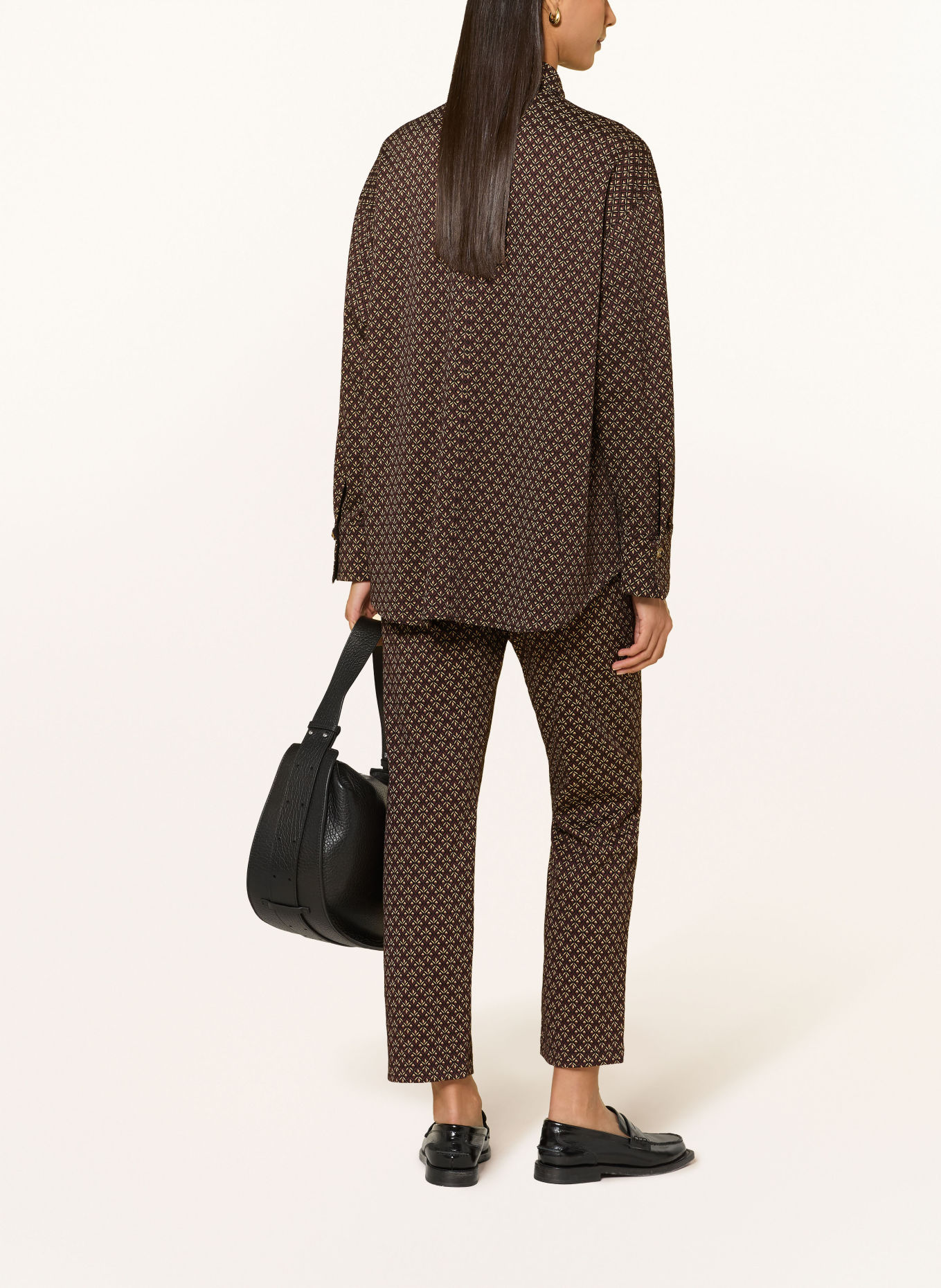 ELENA MIRO Jerseyhose: DUNKELBRAUN / BEIGE / SCHWARZ