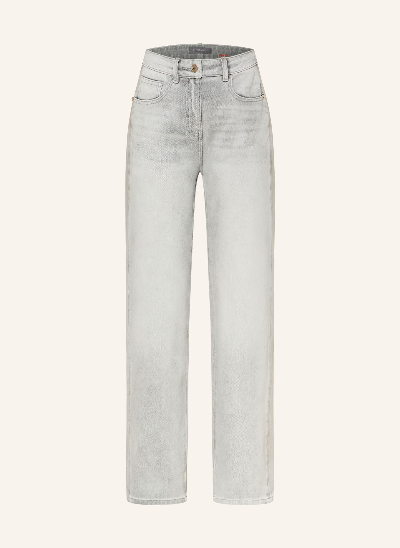 ELENA MIRO Wide Leg Jeans WANDA: 013 Light Grey