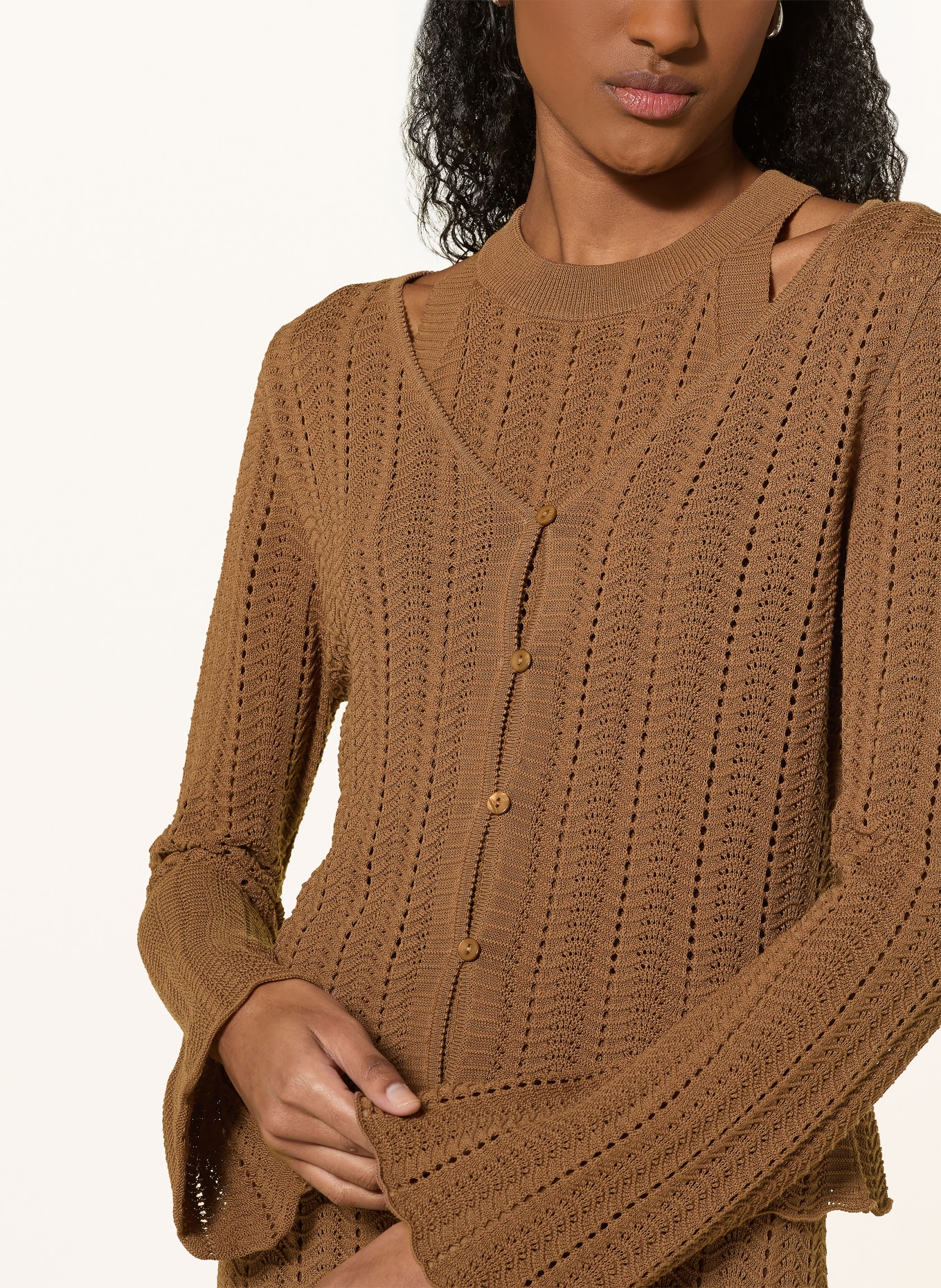 Rich & Royal Gebreid vest: BRUIN
