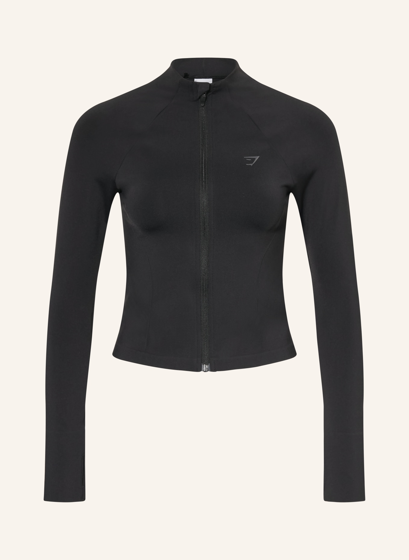 GYMSHARK Trainingsjacke SOFT SCULPT: SCHWARZ