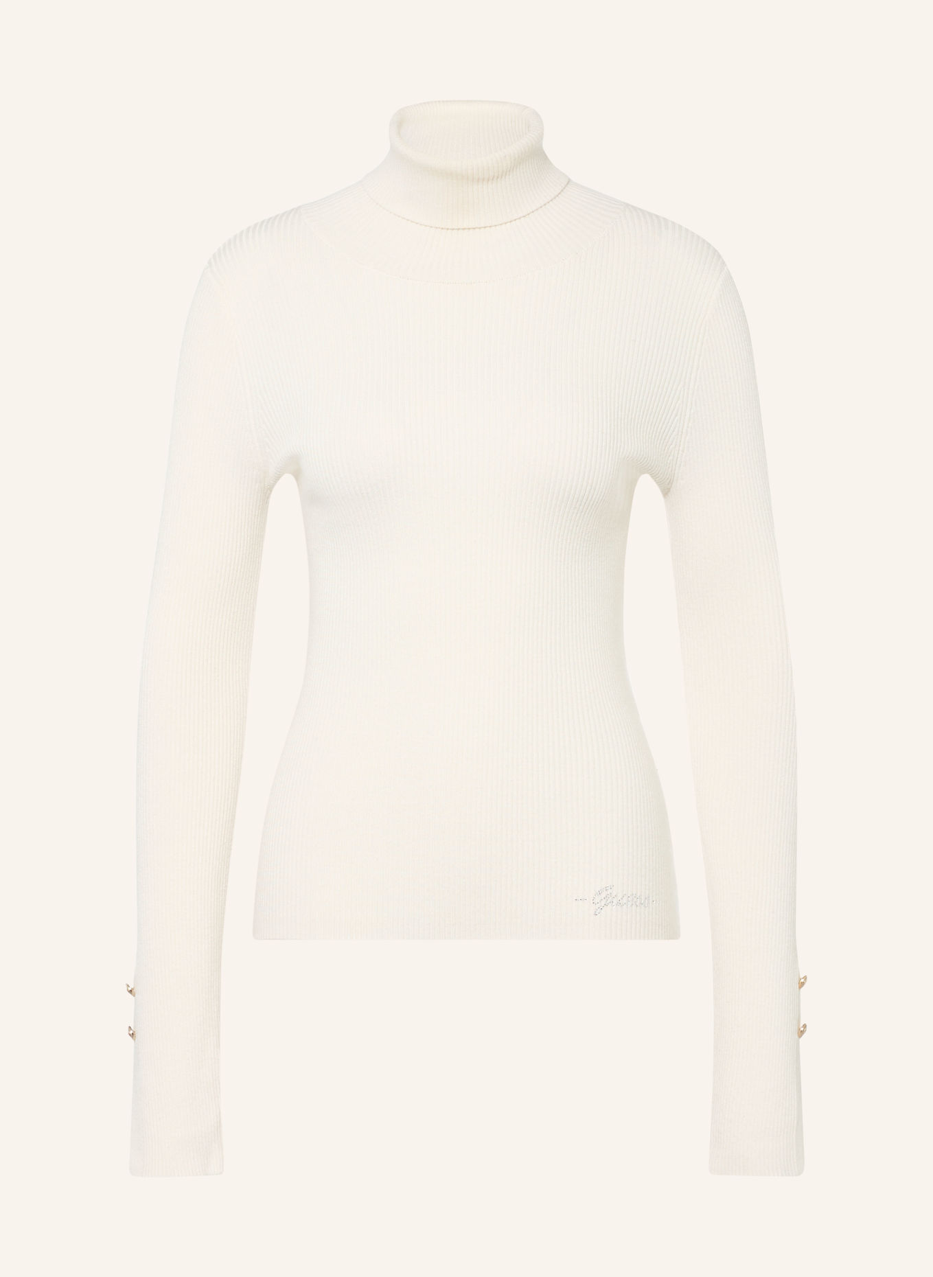 GUESS ELLIE Long-Sleeve Top: WHITE