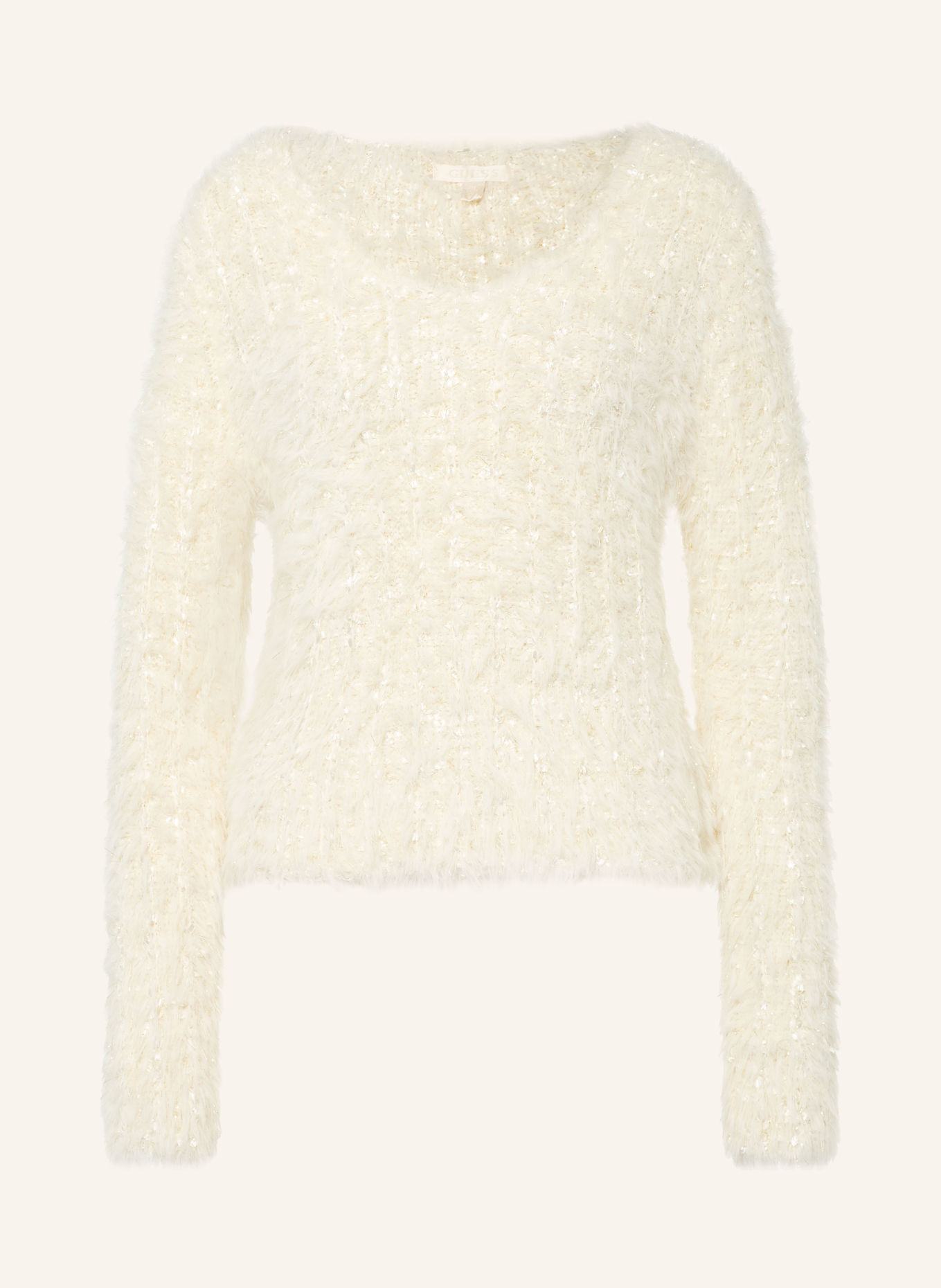 GUESS Pullover AVERY: WEISS / GOLD