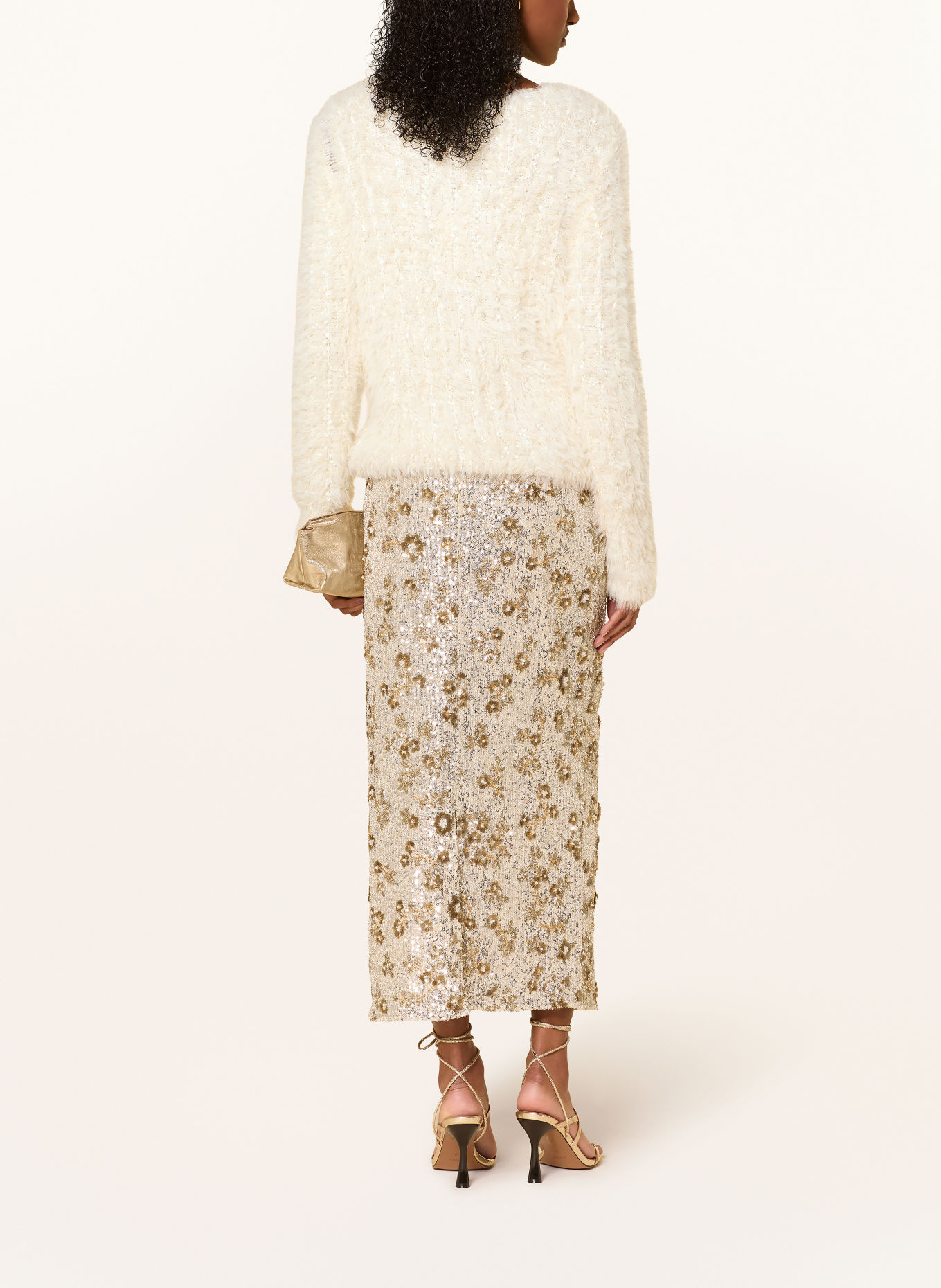 GUESS Pullover AVERY: WEISS / GOLD
