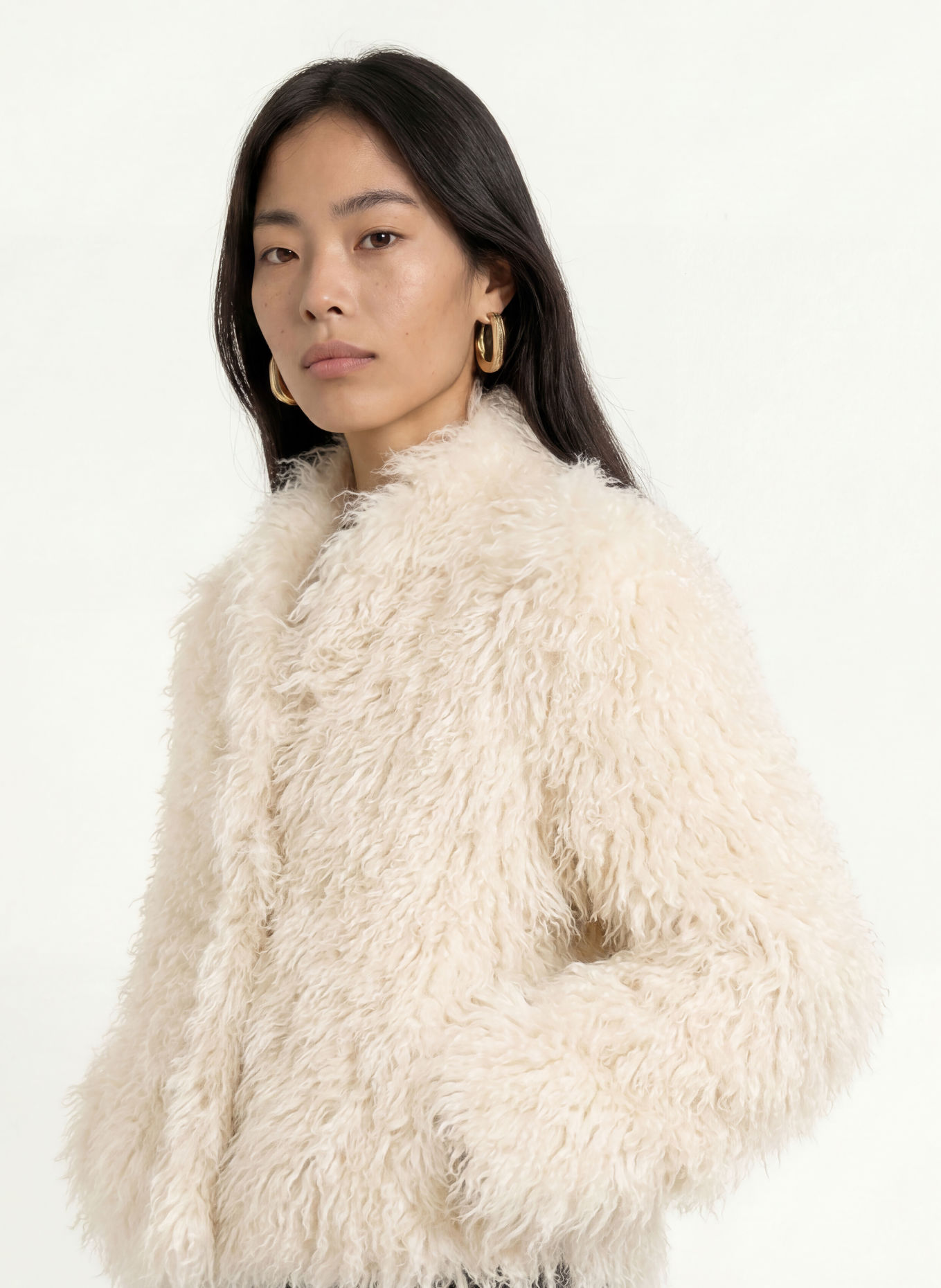 GUESS Kunstfell-Jacke SIMONA: ECRU