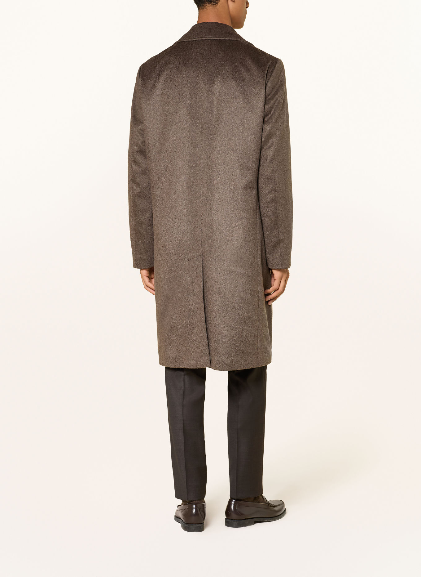 DRESSLER Mantel mit Cashmere: DUNKELBRAUN