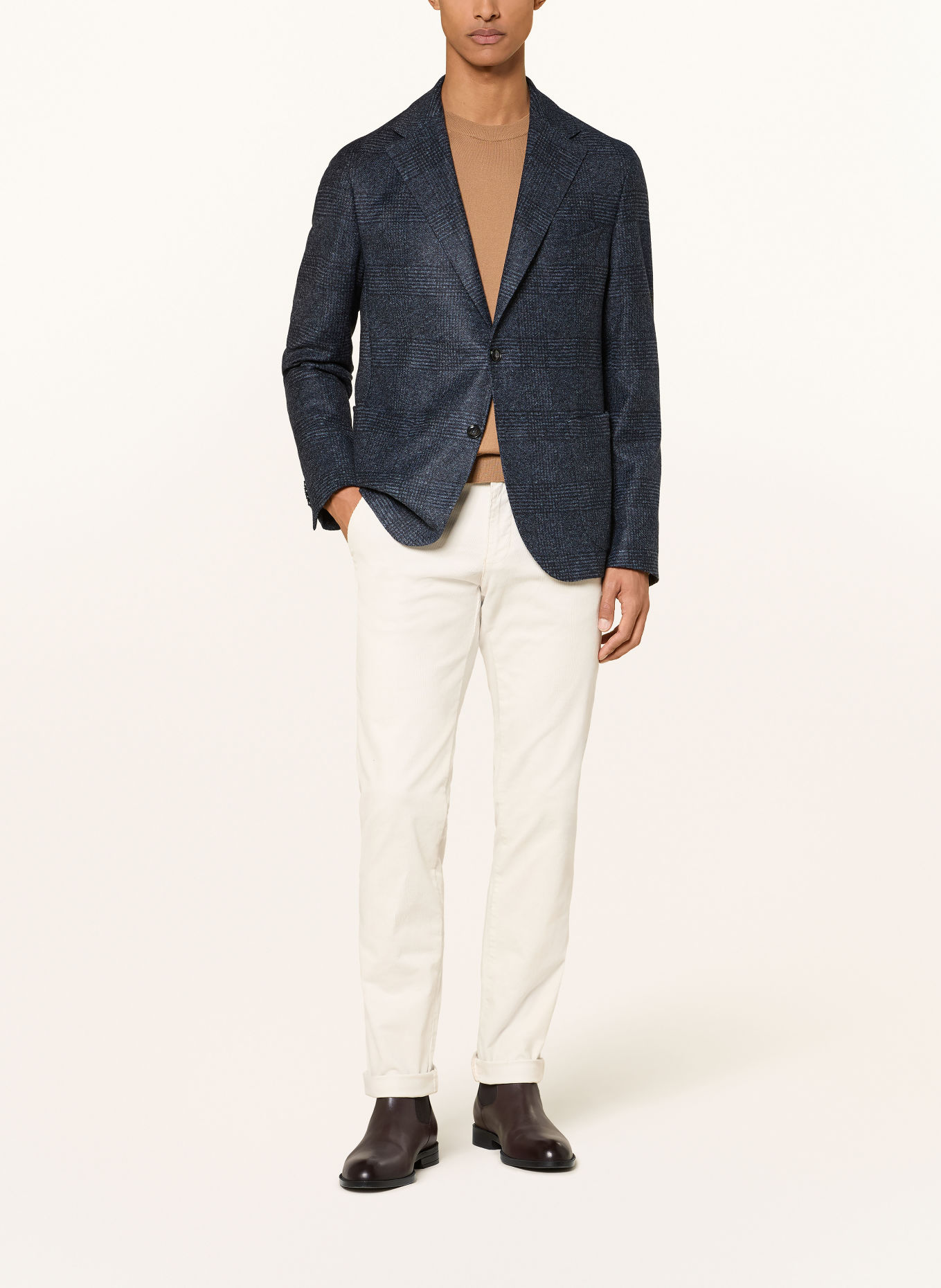 DRESSLER Colbert Regular Fit: DONKERBLAUW / LICHTBLAUW